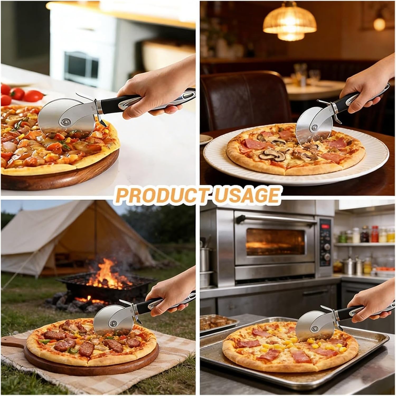 Pizza Cutters Kitchen Accessories Stainless Steel Pastry Roller Cutter Pizza Knife Cookie Cake Roller Wheel Scissor Cutting