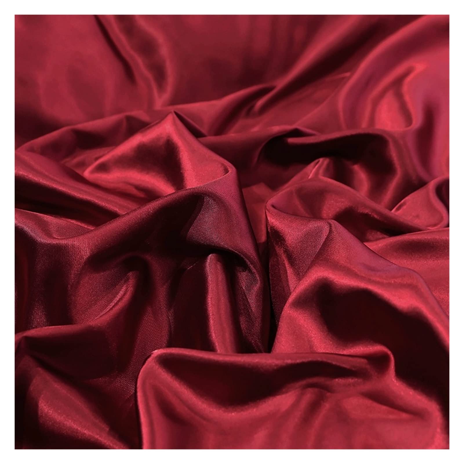 1PC Lenzuolo Rosso Vino Tinta Unita Lenzuola Lisce For La Casa Singola/queen/king Size Biancheria Da Letto In Raso (senza Federa)(Blue,245x270cm(2m Bed))