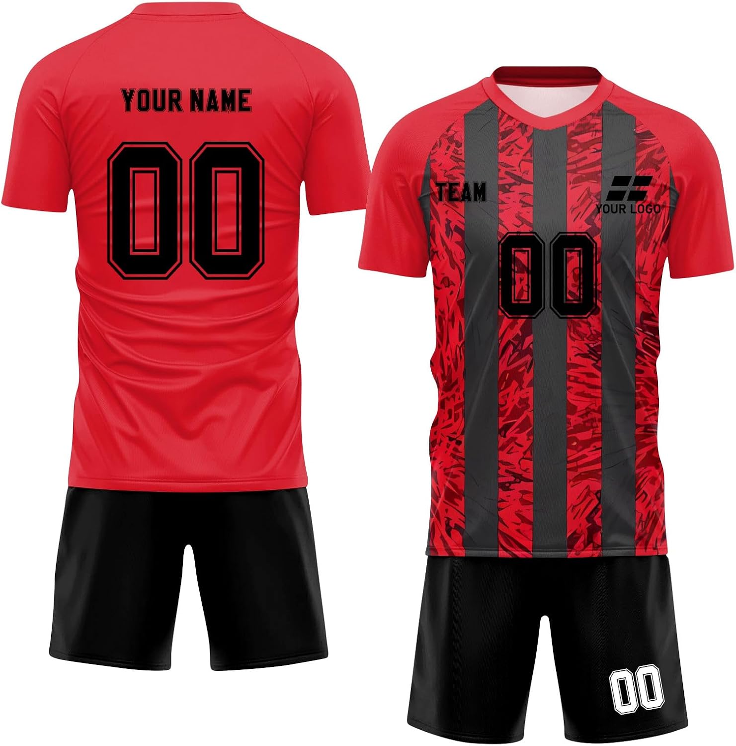 Custom Soccer Jersey,Personalized Football Jersey Set with Your Name,Team Name,Number,Logo,Men Women Youth Boy Girl