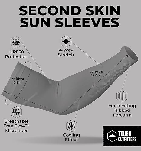 Miniatura 42 de Mangas de brazo de protección solar UV para hombres y mujeres, manga de enfriamiento de compresión deportiva UPF 50, base de cáncer de piel