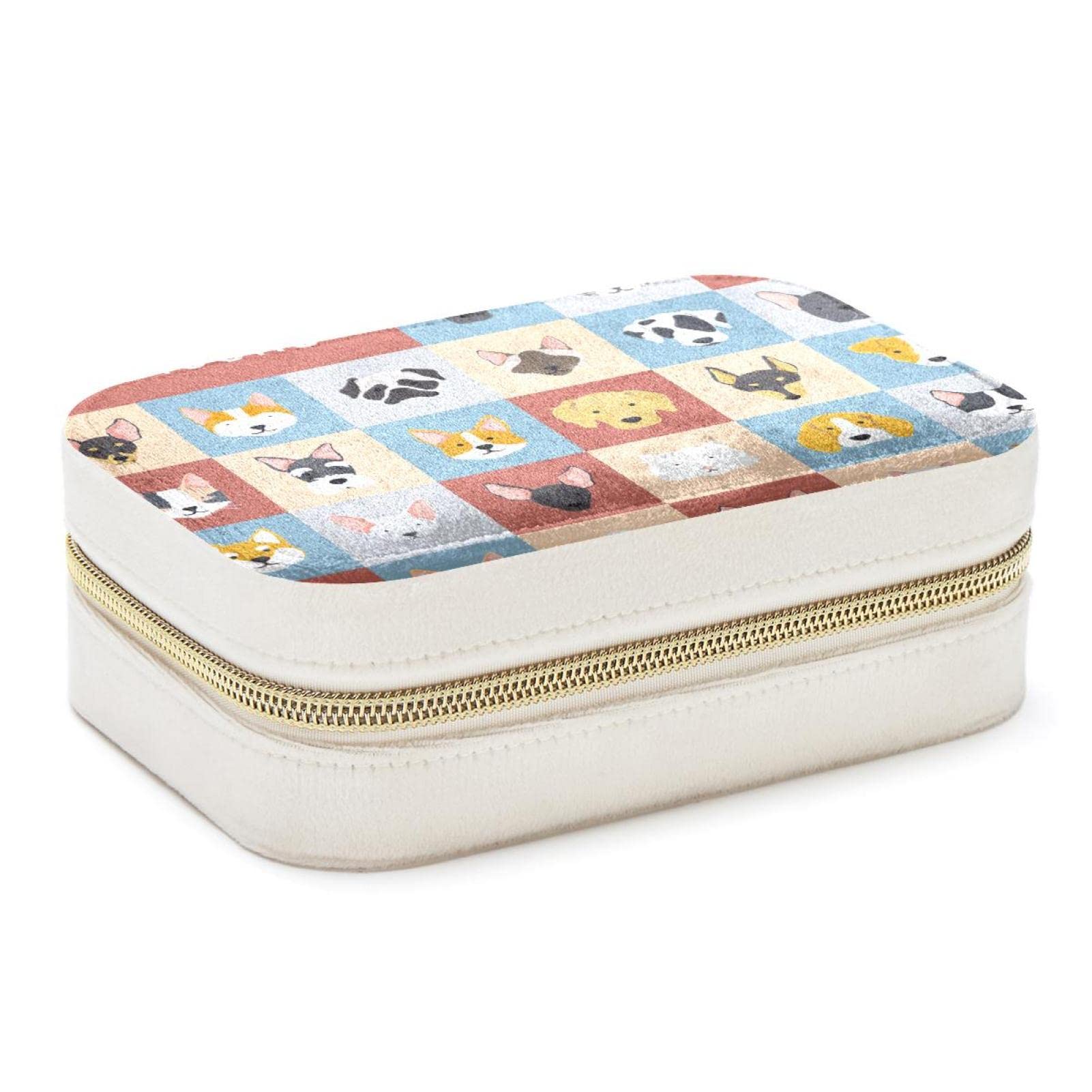Boîte à bijoux portable de voyage coffret de rangement bagues boucles d'oreilles
