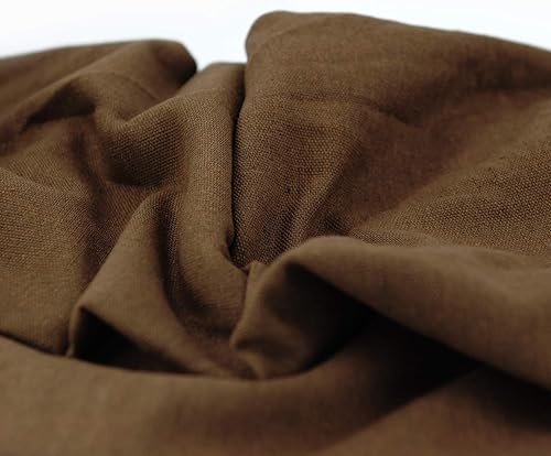 Rose Flavor Tela de lino precortada, tela de manualidades, bricolaje para coser manualidades de 60 pulgadas por 1 yarda (marrón)