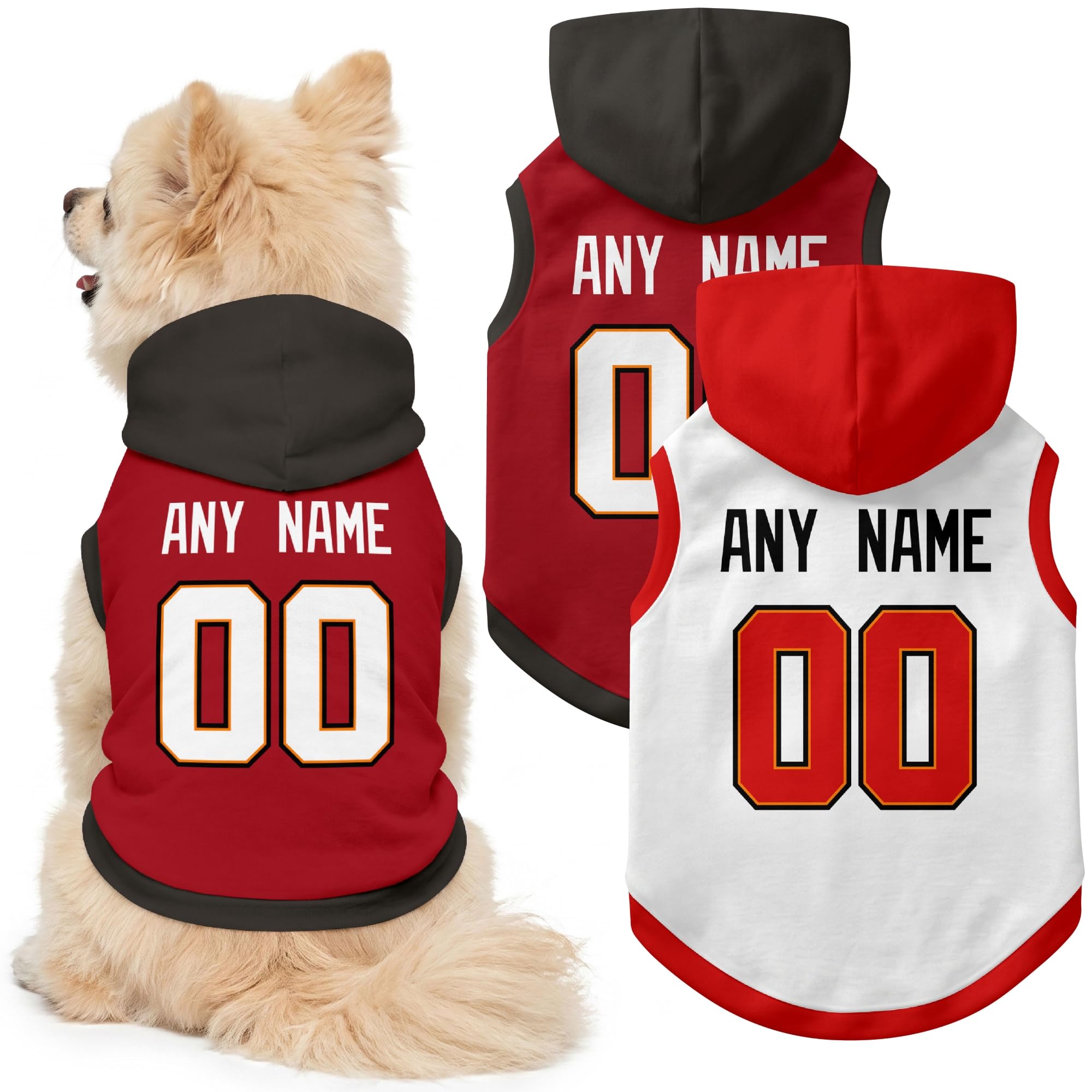 Tampa Dog Clothes Custom Jersey Style Dog Hoodie for Pet