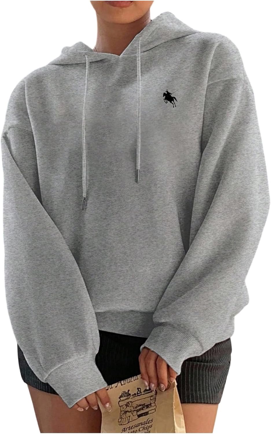 SHENHE Women's Oversized Hoodie Sweatshirt Graphic Horse Print Fall Fashion Hoodie Pullover