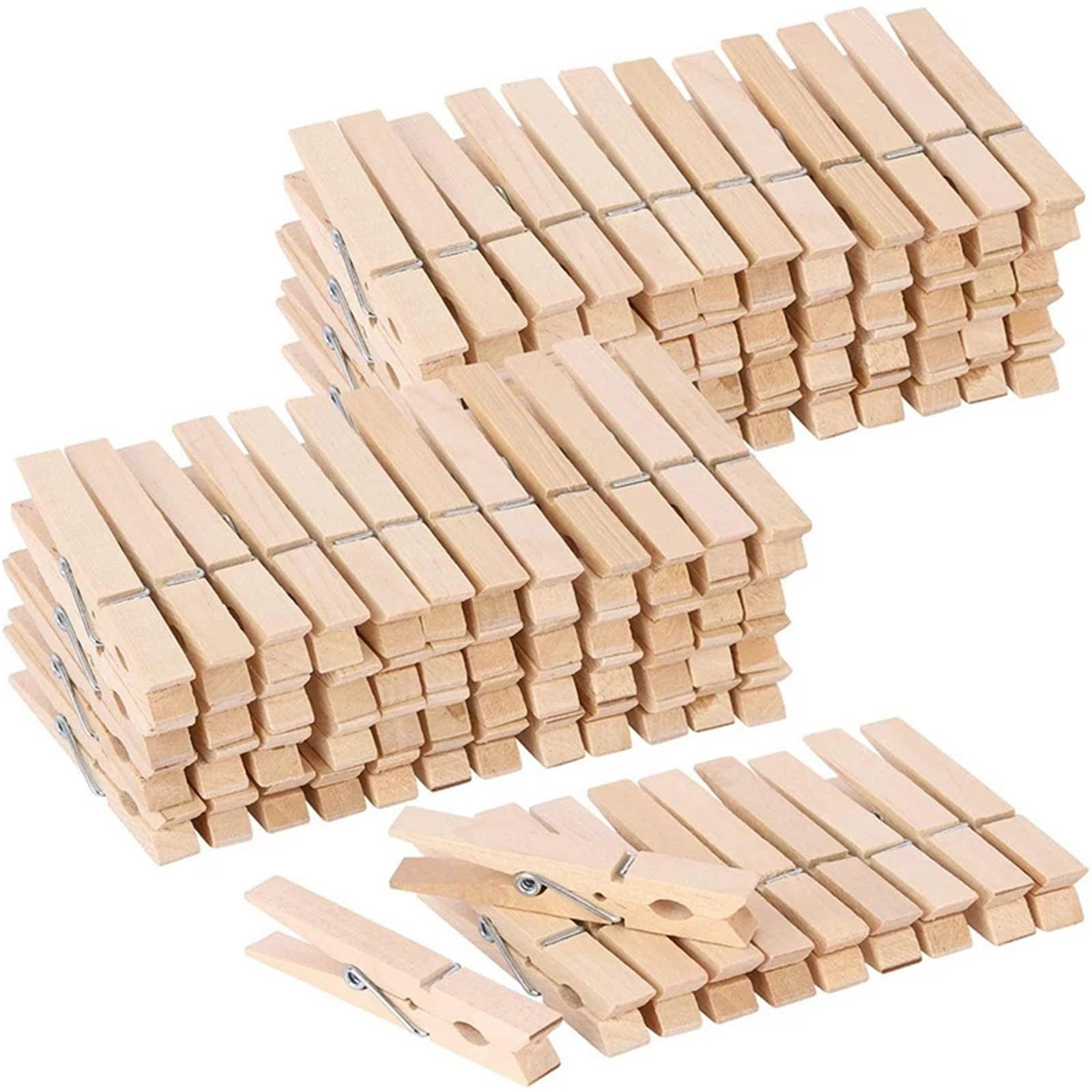 100 mollette grandi in legno resistenti per appendere i vestiti