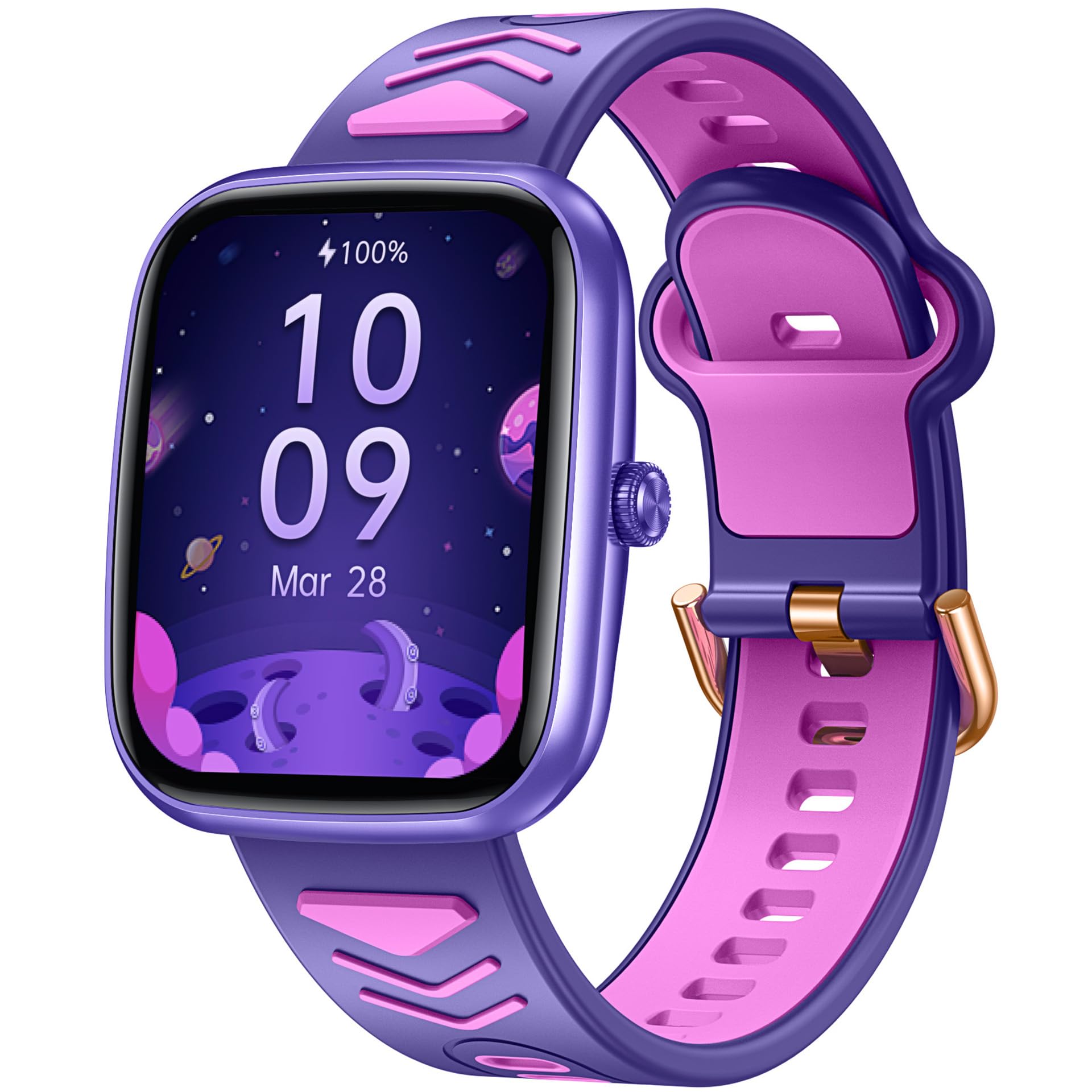 ModaWin Smartwatch Bambini - Orologio Fitness con 19 Sportivo, Contapassi, Cronometro, Cardiofrequenzimetro, Monitor del sonno, Sveglia, Orologio Smartwatch, Regalo di Compleanno per Bambini (Viola