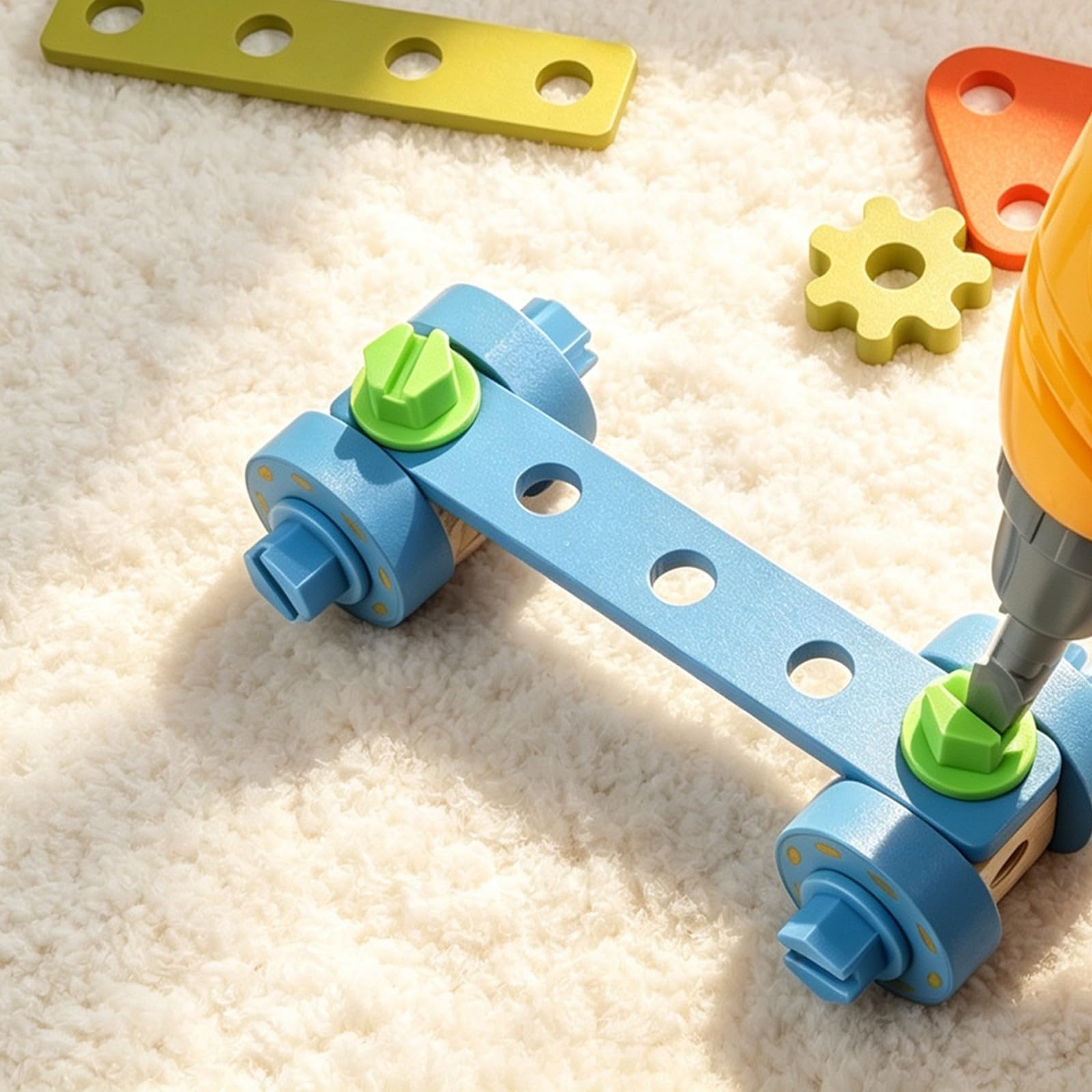 predolo Scatola degli Attrezzi Giocattolo | Pezzi Colorati da Assemblare, Sviluppo Motricità Fine, per Casa