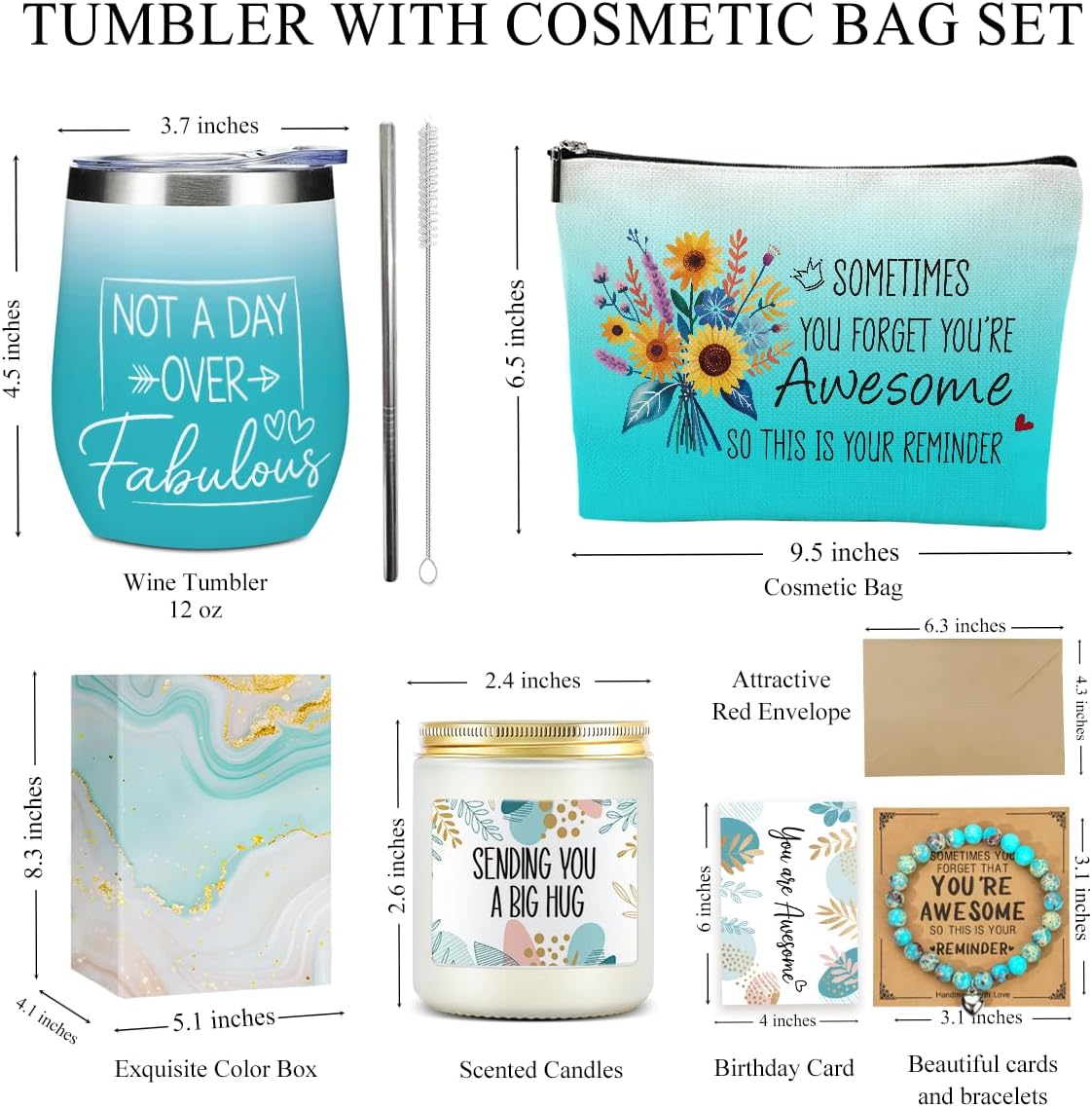 Birthday Gifts for Women, Thank You Gifts for Women Mom Employee Friend Sister Teacher Coworker Nurse Boss Grandma Inspirational Farewell Retirement Christmas Mothers Day Friendship Gift Basket Set - Image 2