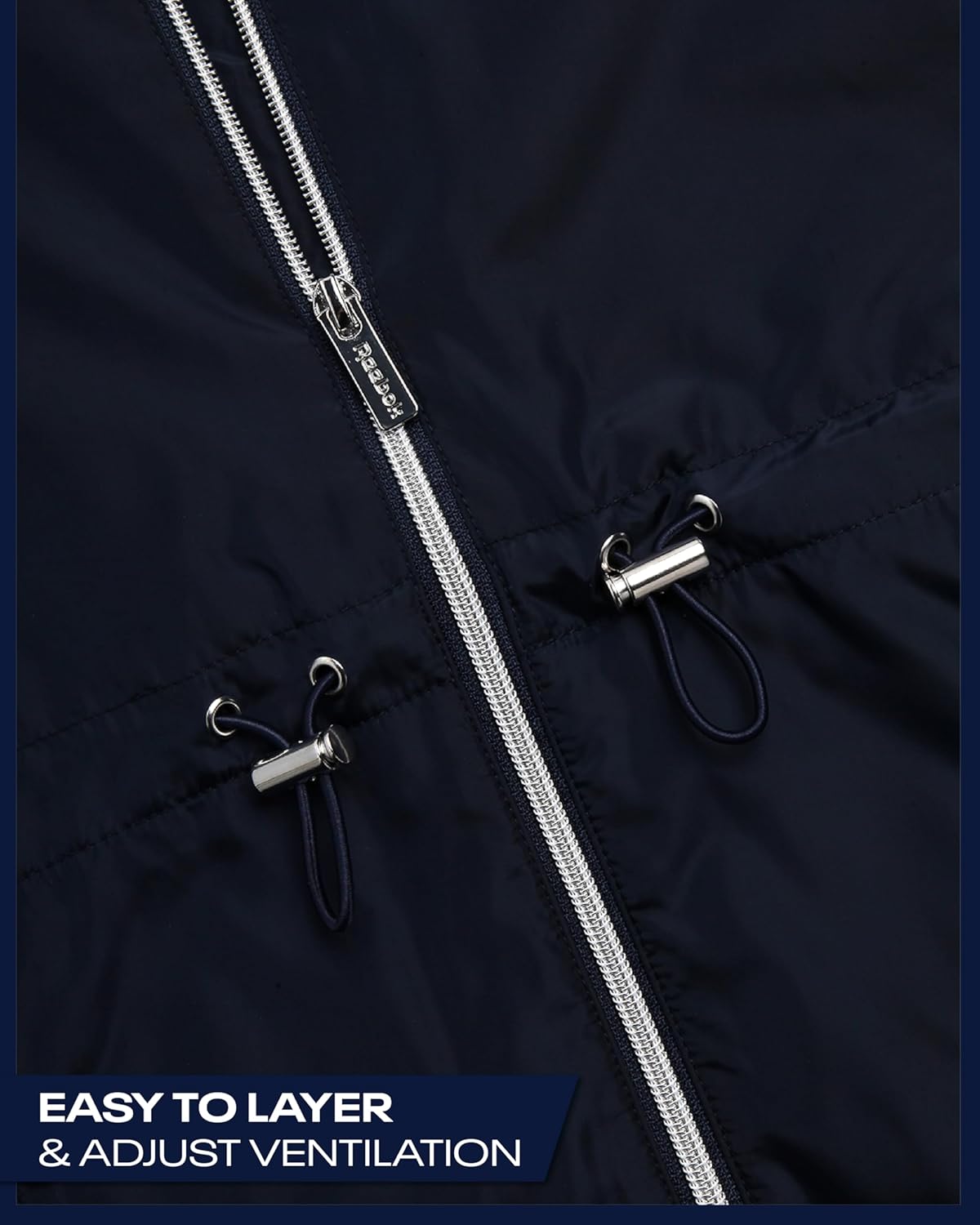 Reebok Womens Windbreaker Jacket - Water Resistant Polar Fleece Windbreaker Jacket for Women with Hood & Cinch Waist Toggles - Image 6