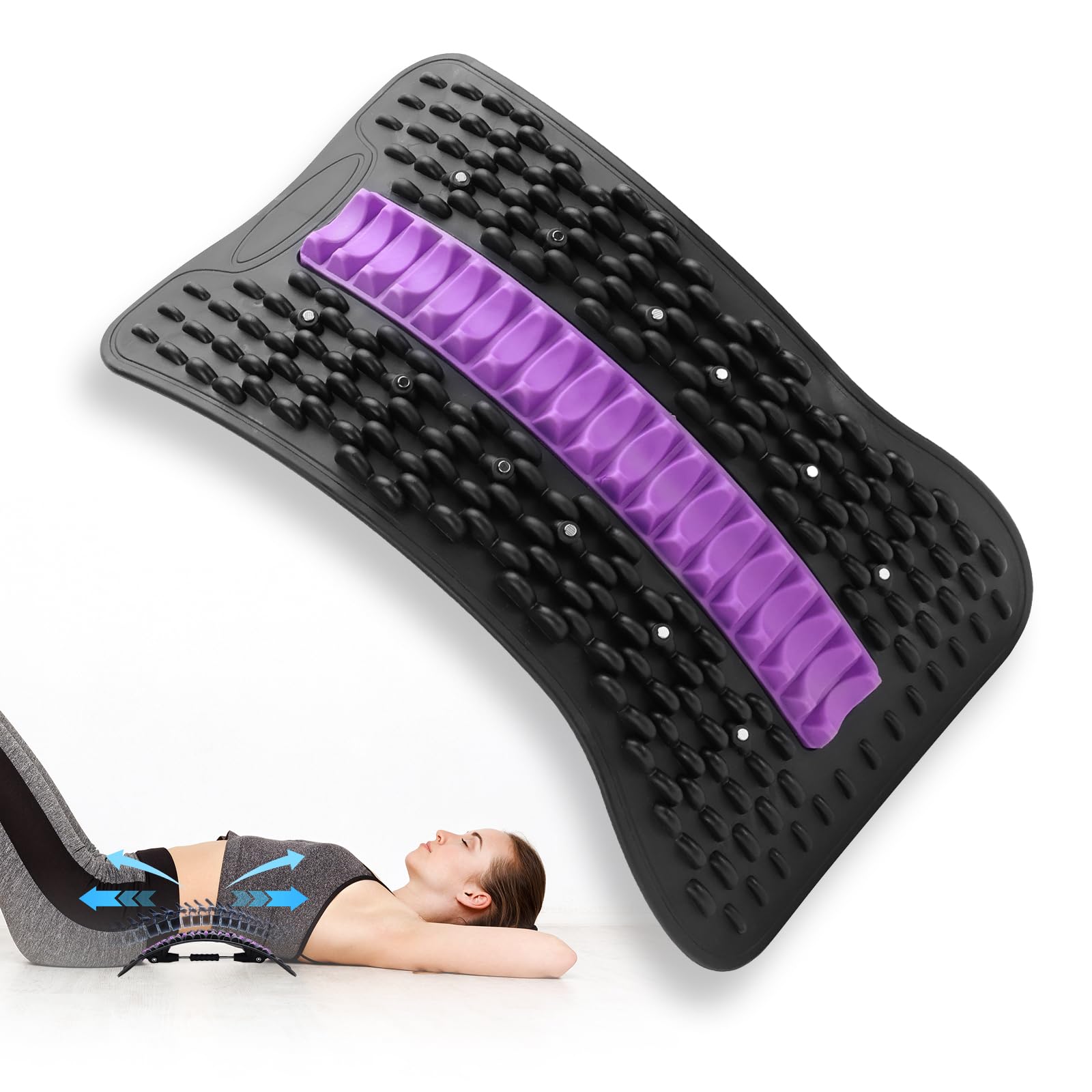 Étirement dorsal réglable avec points de massage, étireur dorsal pour la maison, accessoires de yoga, relaxation et correction de la posture