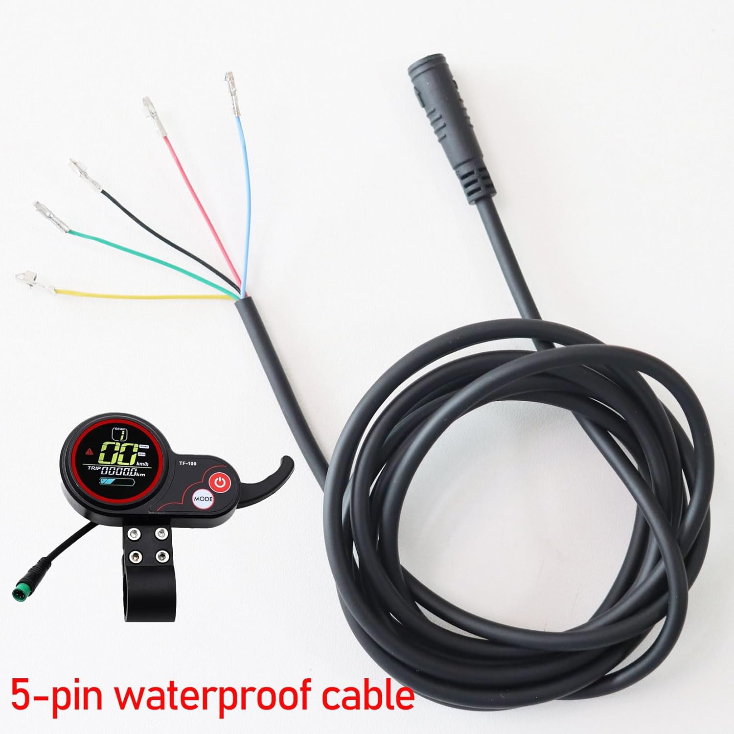 60V 45A Electric Scooter Controller with TF-100 5Pin LCD Display Finger Throttle 60V45A JingBo Electric Scooter Controller - 60v motor Brushless Controller Kit