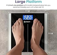 Vista 5 de Etekcity - Báscula de baño para peso corporal, máquina de pesaje digital electrónica altamente precisa para personas, pantalla LCD, tamaño grande