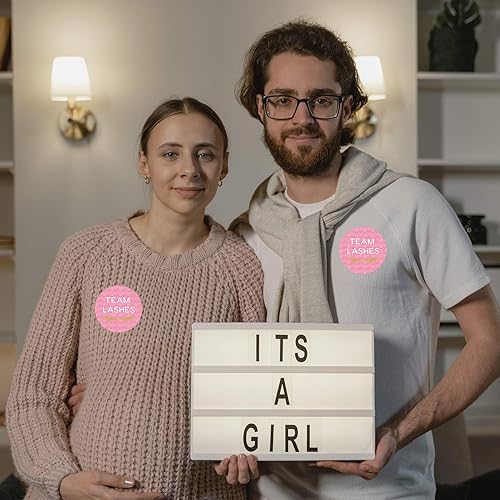 Miniatura 4 de 80 calcomanías de revelación de género para invitaciones de fiesta y juegos de votación, etiquetas de equipo y chicas de equipo para fiestas de