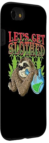 Miniatura 3 de iPhone SE (2020)  7  8 Weed Smoking Sloth Marihuana THC Cannabis Leaf Stoner Estuche de regalo