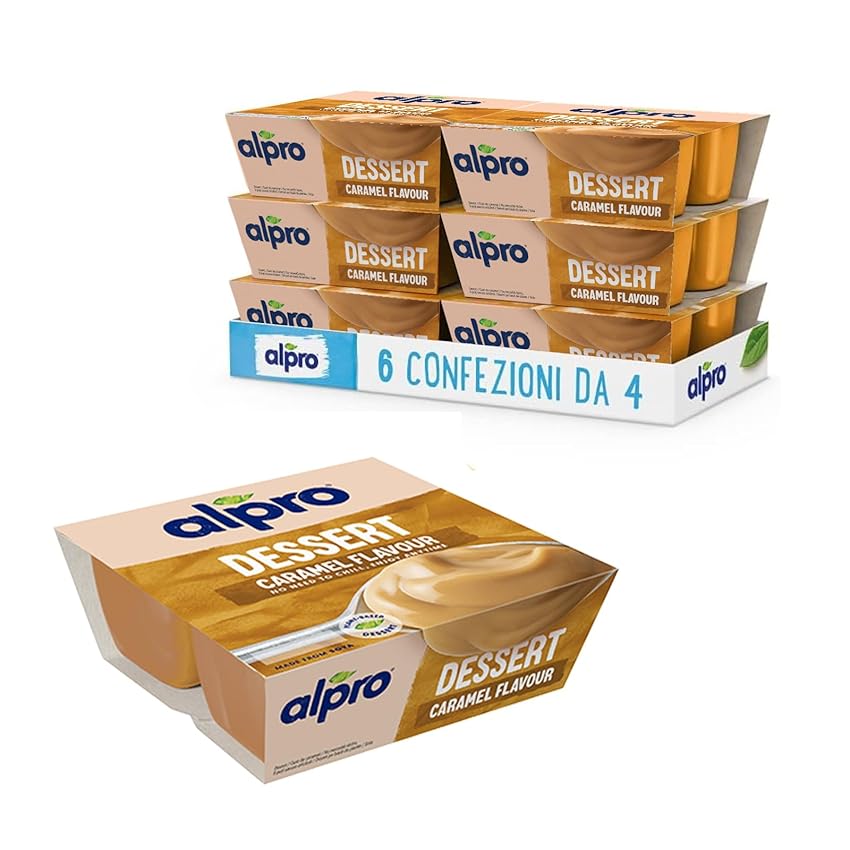 ALPRO DESSERT 100% Vegetale al gusto CARAMELLO, morbido e goloso (6 confezioni da 4x125 g)