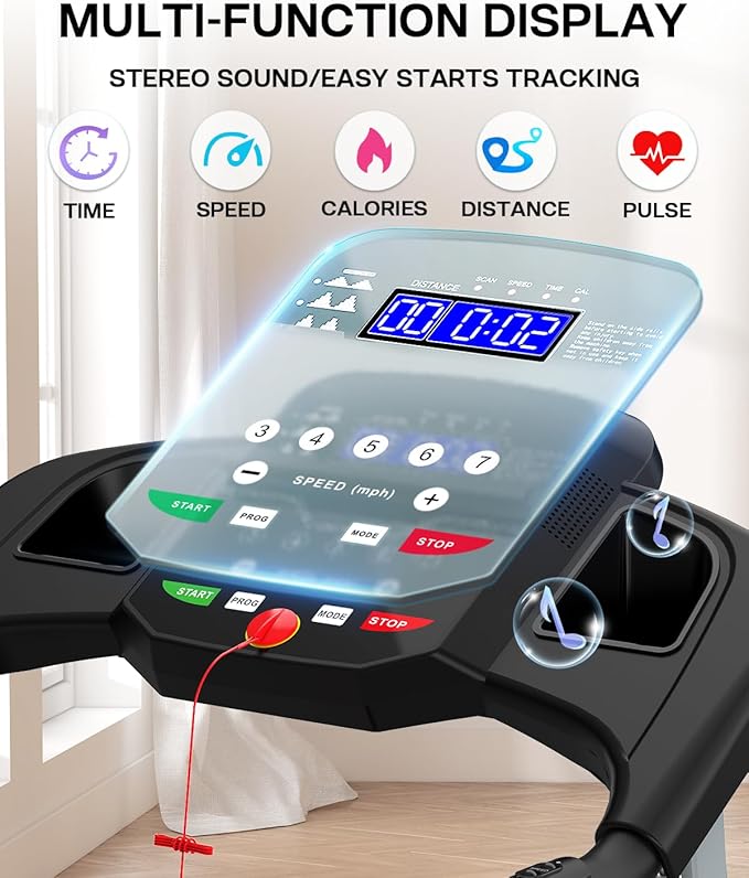 Caminadora Eléctrica Plegable 2.5 hp Inclinación 4% Negro miniatura 3