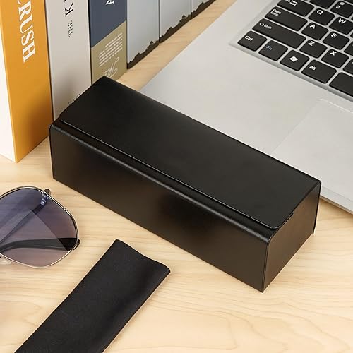 Miniatura 6 de Linkidea Funda rígida extra grande para lentes de sol, organizador de almacenamiento de lentes de sol de gran tamaño compatible con D1OR Diorbay S1U