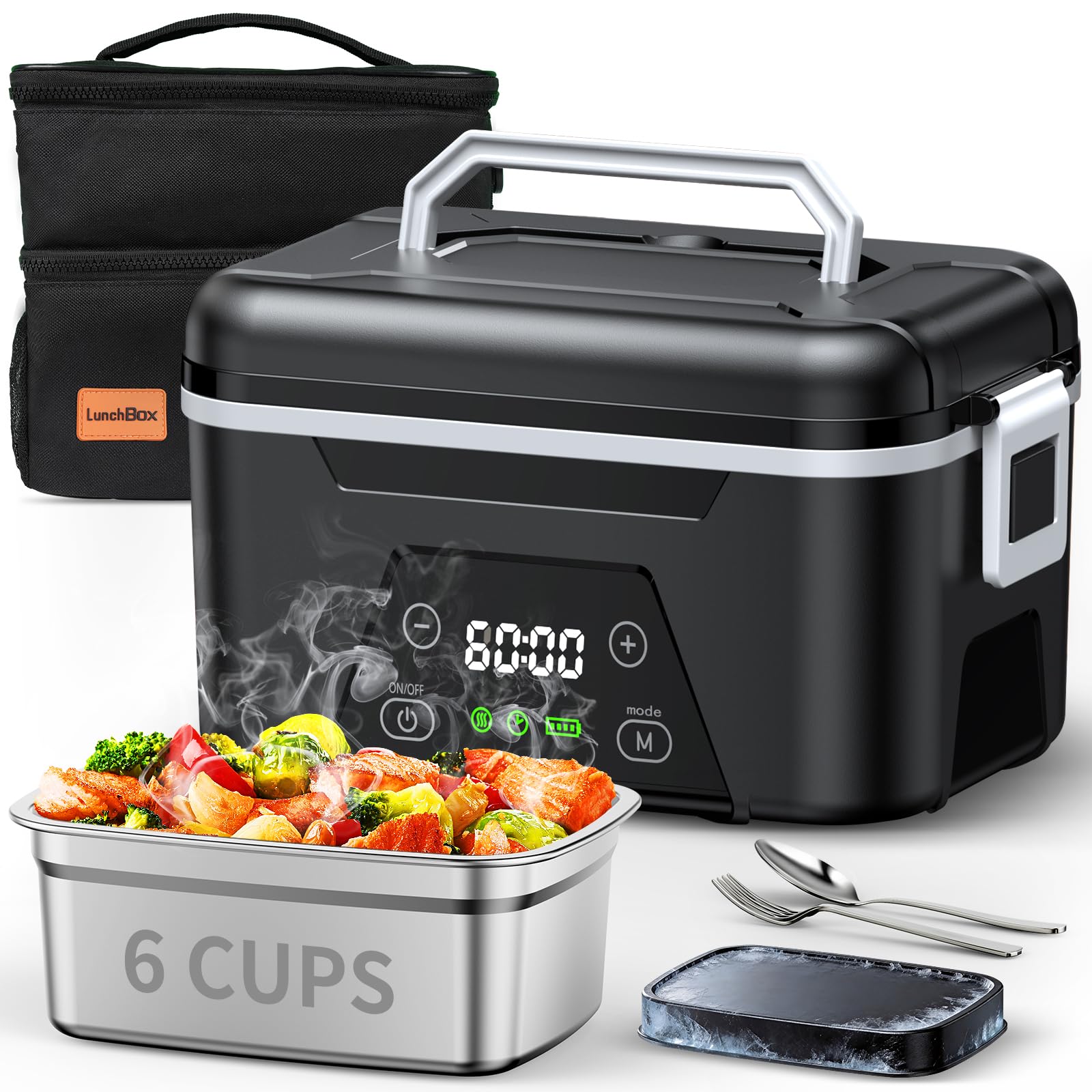 弁当箱・水筒 Rechargeable Heated Lunch Box Amazon.com: QUESSA 𝟐𝟎𝟐𝟔 𝐔𝐩𝐠𝐫𝐚𝐝𝐞𝐝 Cordless Heated Lunch