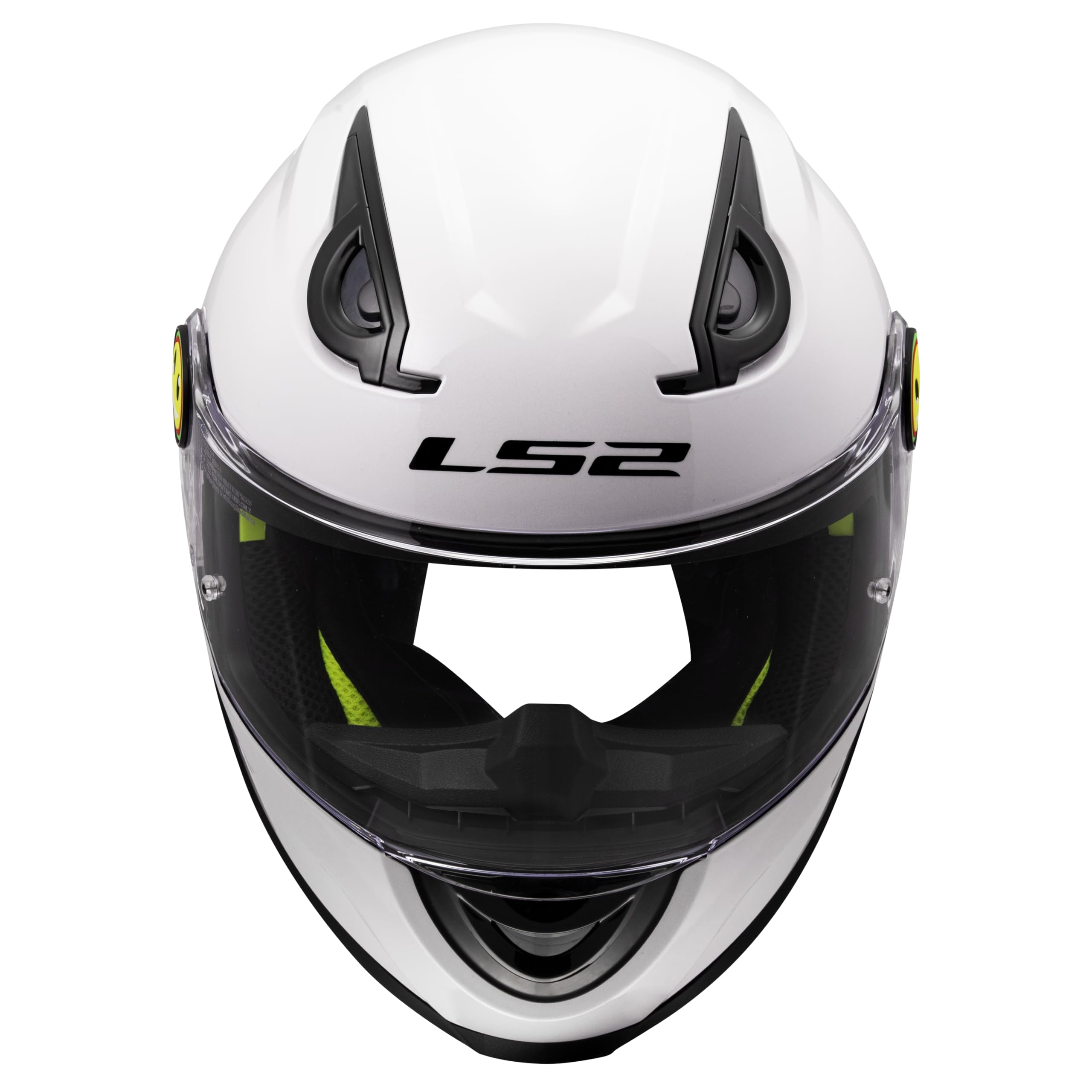LS2 Unisex Kinder Kid Solid Gloss White Integral-Motorradhelm für Kinder