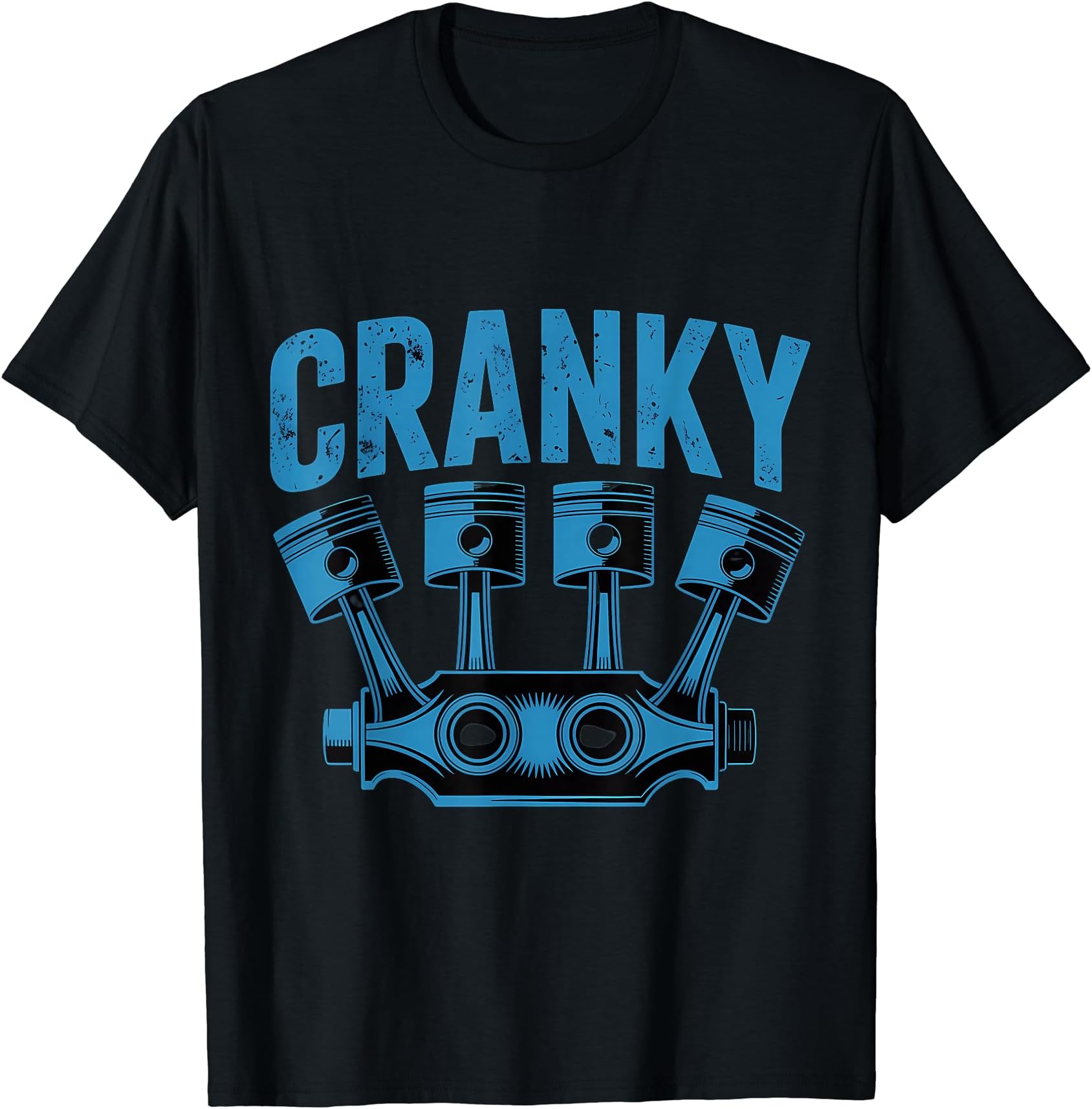 クランキーカーエンジンクランクシャフトファニーカーメカニックス Tシャツ