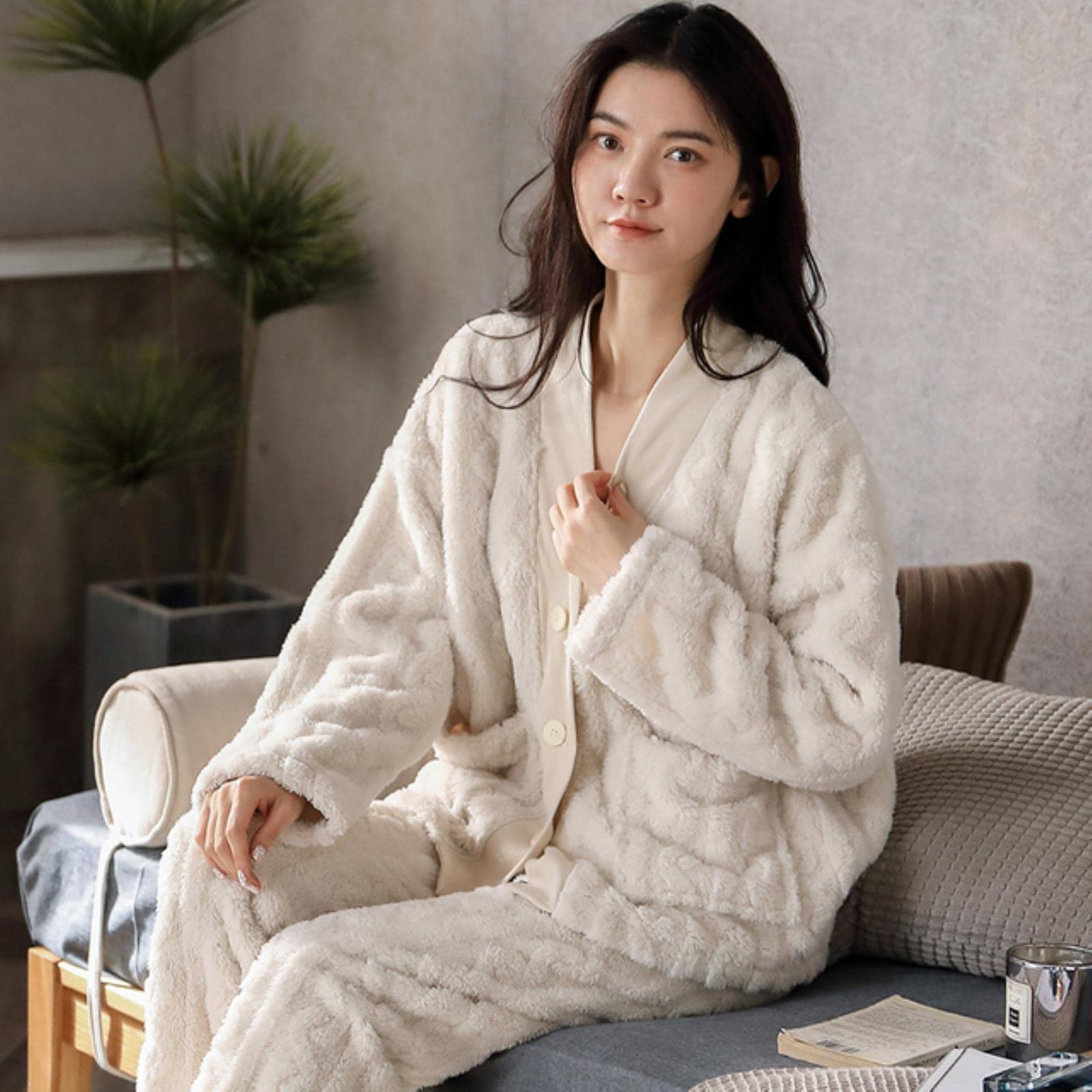 Pyjamas Jeu De Pyjama Blanc Chaud Chaud Chaud pour Femmes Vintage Satin Satin Satellwear Velvet Softwear De Soie Doux