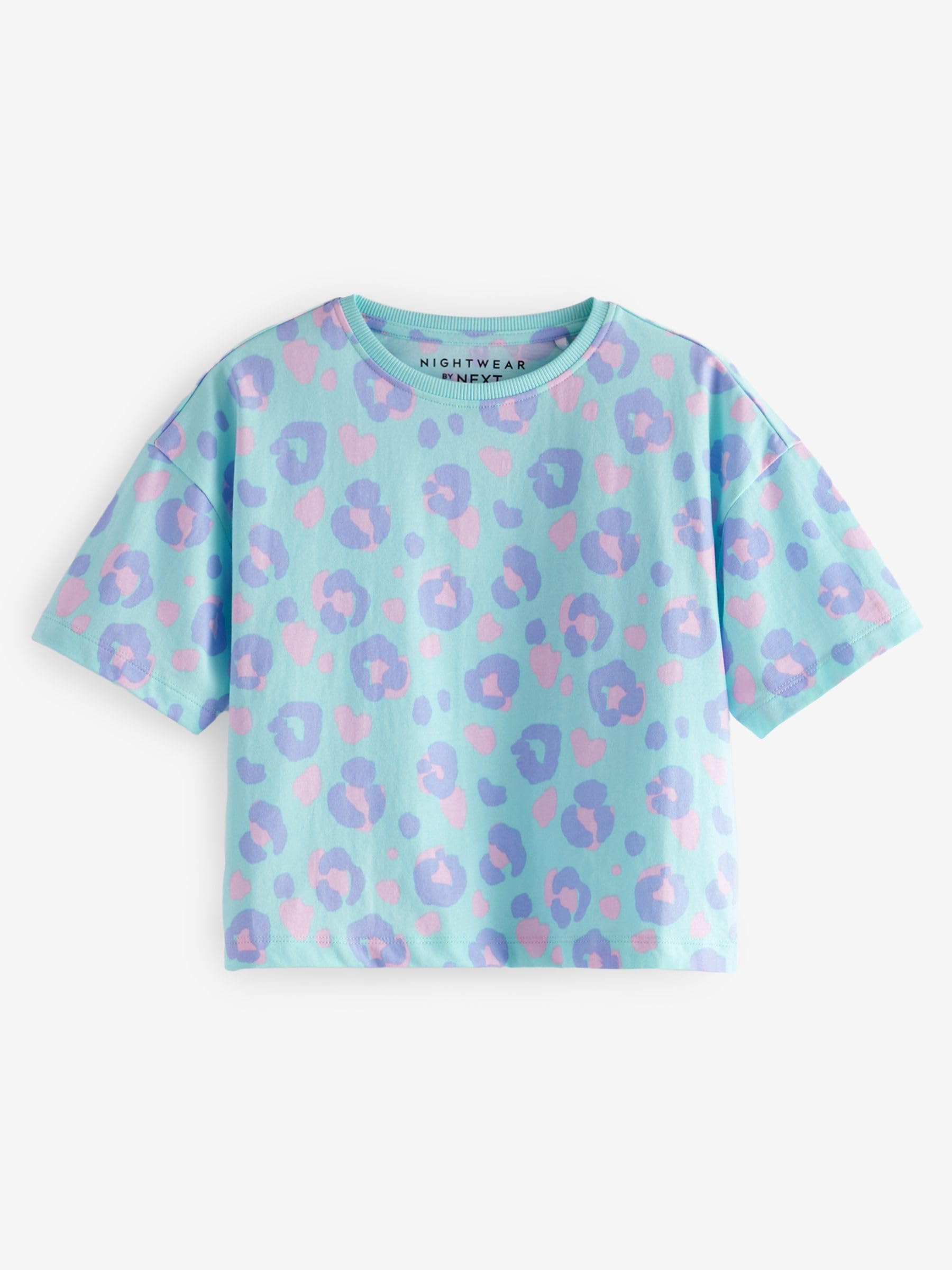 NEXT Mädchen 3er-Pack Schlafanzug mit Jogginghose und Animal-Print