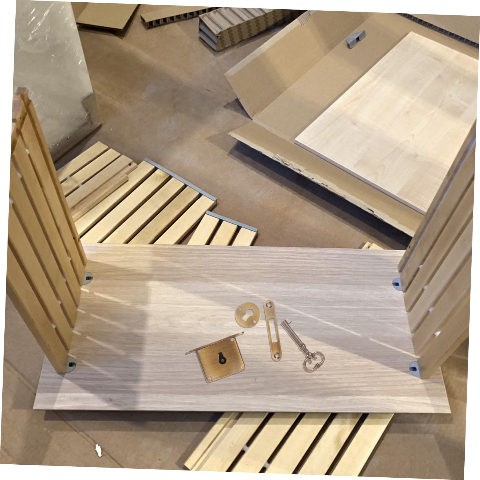 DOITOOL Serratura per Cassetto in Ottone Stile Antico con Chiave, Set per Armadietto, Protegge Documenti e Previene Furti, Chiusura Sicura e Resistente