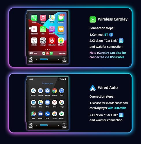 Miniatura 3 de 4+64GB 8-Core Android 11 Radio de coche estéreo para Cadillac SRX 2009 2010 2011 2012 Tesla Style Upgrade Dash Kit con navegación GPS Apple Car-Play