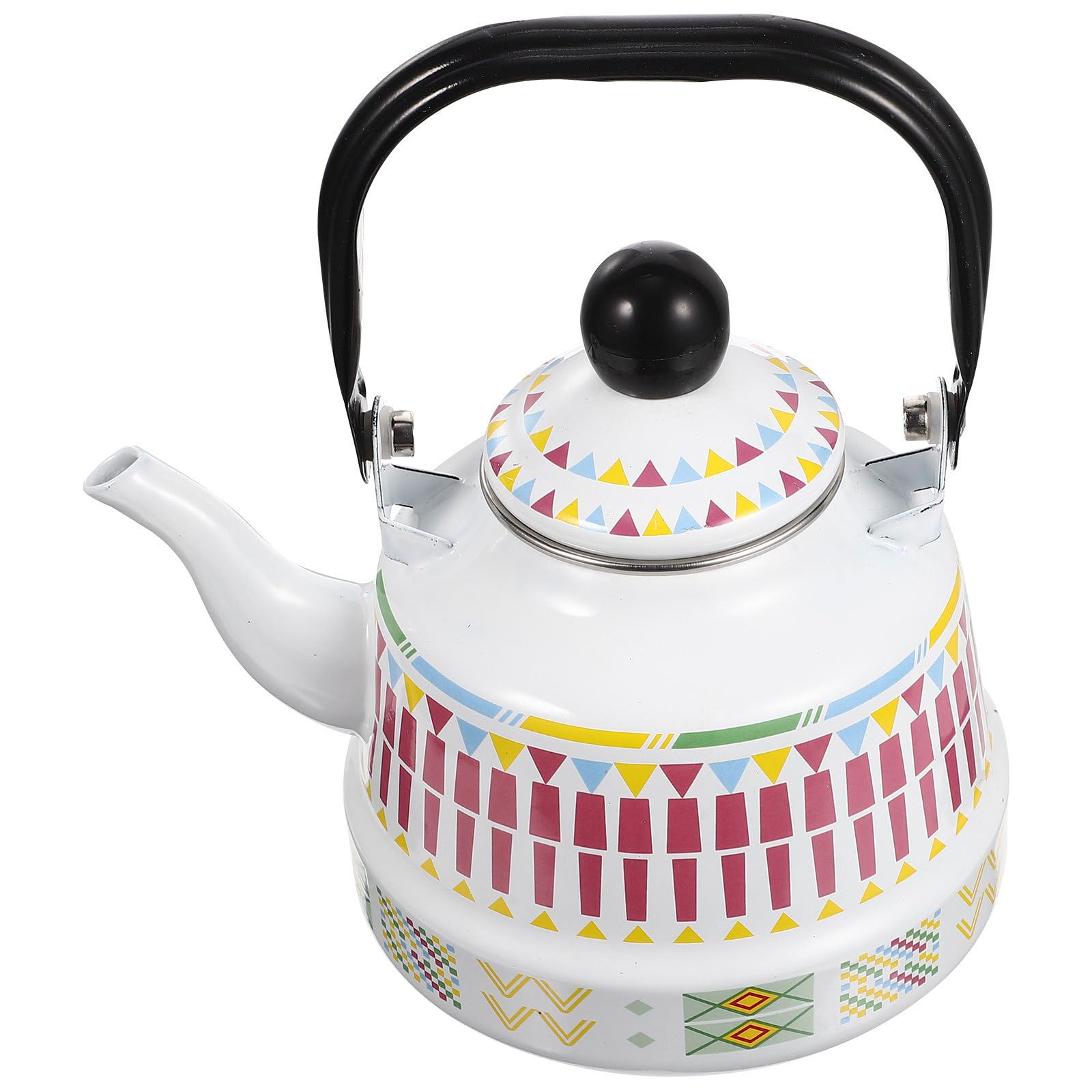 Bouilloire émail vintage au réveil pour un authentique café maison