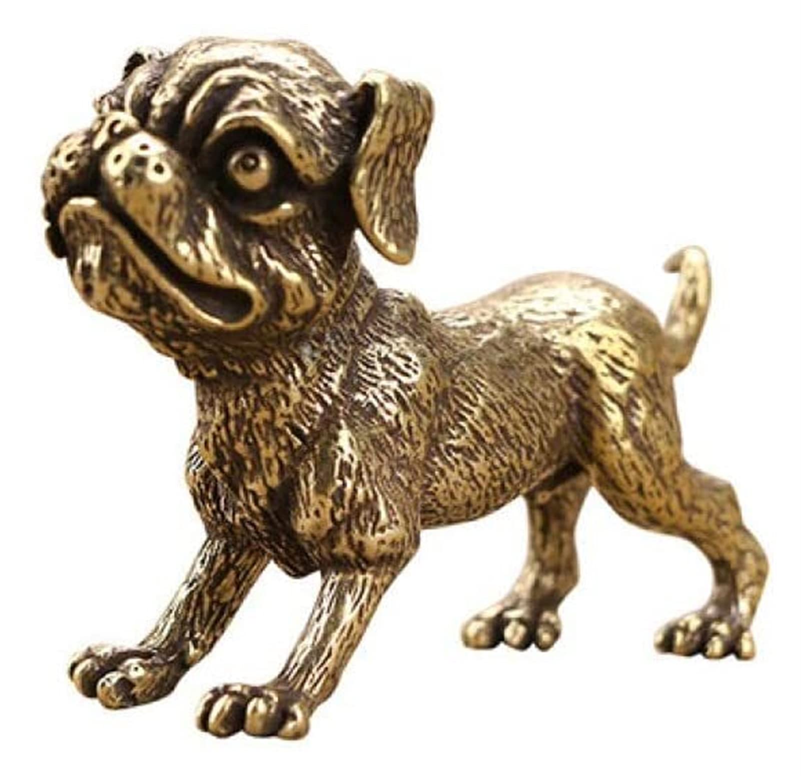 DFrywdgSEY Animal statue, Sculpture Tabletop Statue Pure Bronze Dog Pet Statuette Small Ornament Antique Decoration Car