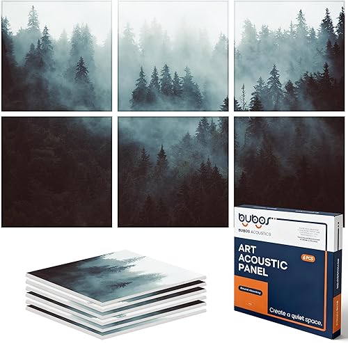 Miniatura 28 de BUBOS - Paquete de 8 paneles acústicos artísticos con aislamiento de sonido para paredes, panel de 47.2X31.4 pulgadas que absorbe el sonido, paneles