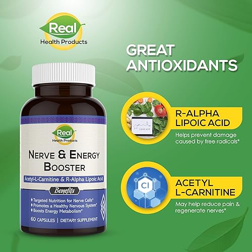 Miniatura 3 de RHP Cápsulas de acetil L-carnitina de 1000 mg y ácido alfa lipoico de 300 mg - Suplemento de Ala y suplemento de neuropatía - Función cardiovascular