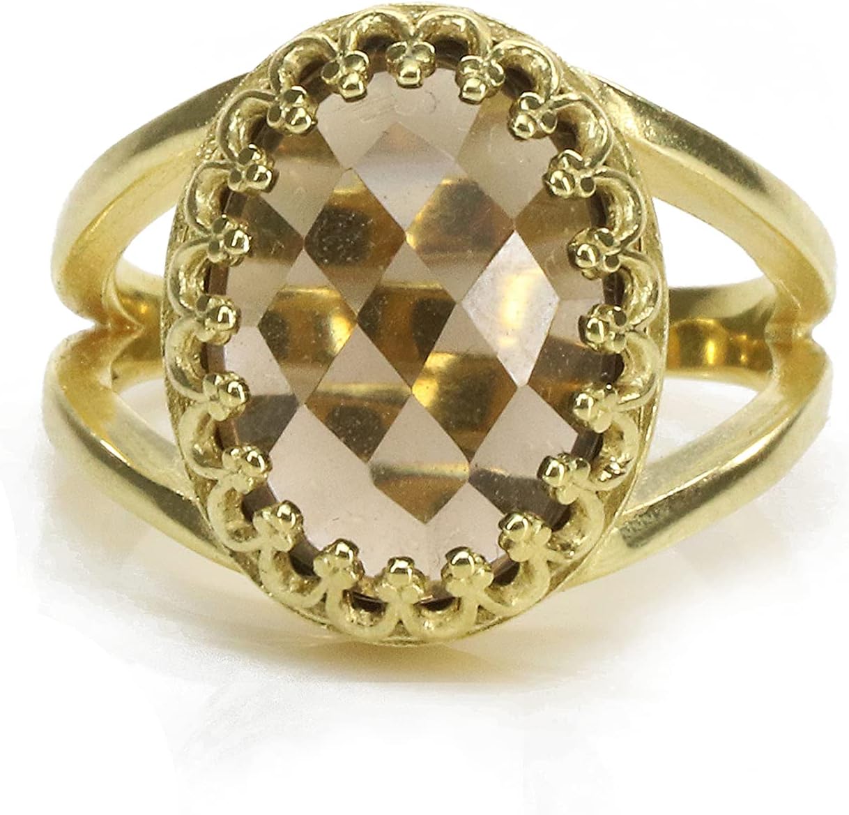 Unique Protection Quartz Ring - Smoky Quartz in 14k Gold-filled Ring - Smoky Quartz Jewelry Handmade by Artisans - Women Jewelry for Parties, Birthdays, Casual Wear - with Fancy Box