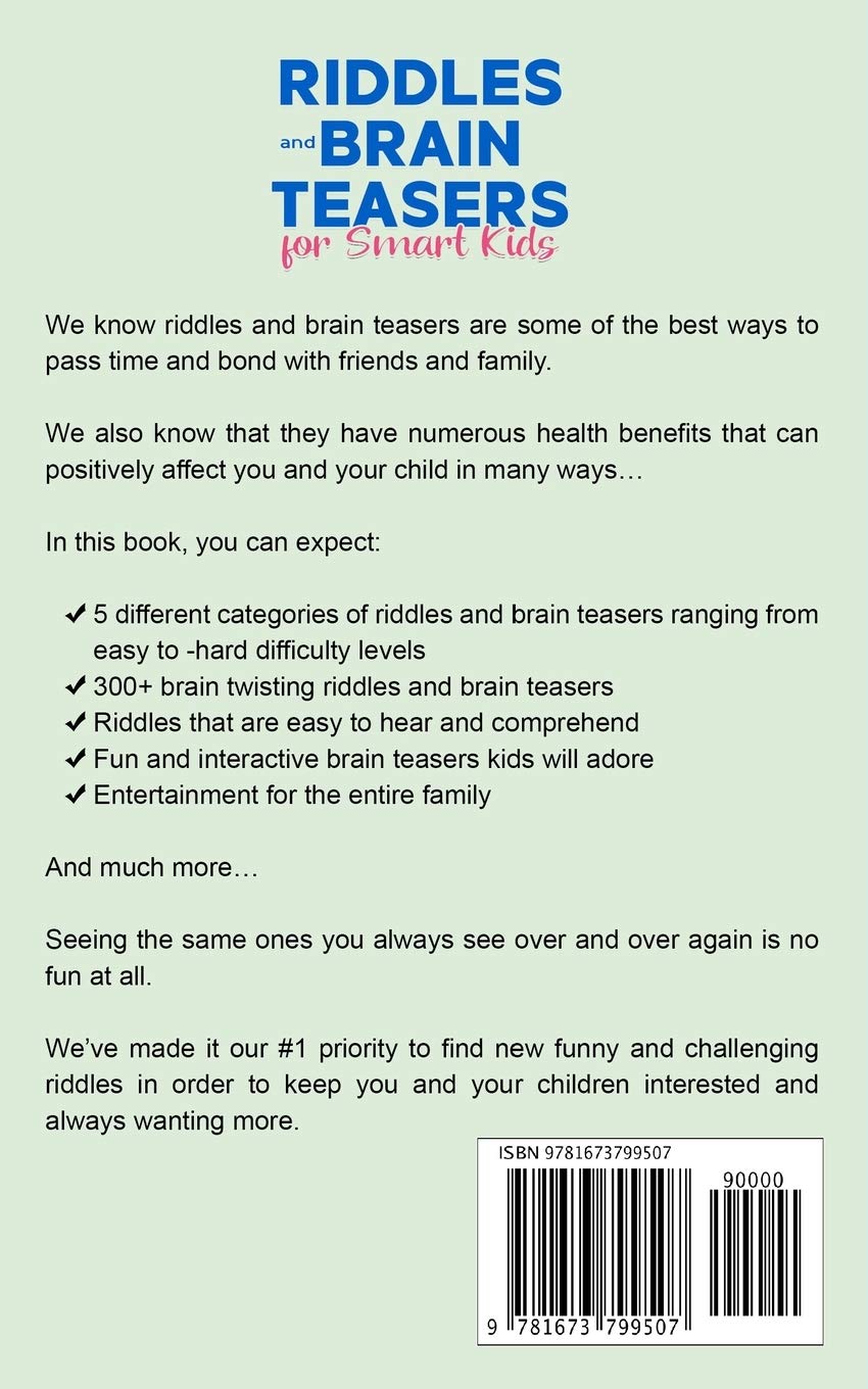 Riddles and Brain Teasers for Smart Kids: Over 300 Funny, Difficult and Challenging Riddles, Brain Teasers and Trick Questions Fun for Family and Children image 2