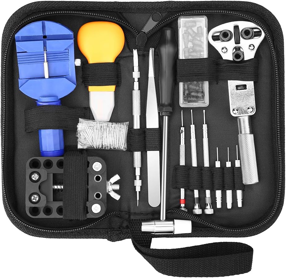 Electop Watch Repair Tool Kit Professional Watch Band Link Pin Tool Set Spring Bar Tool Set Watch Battery Replacement Tools