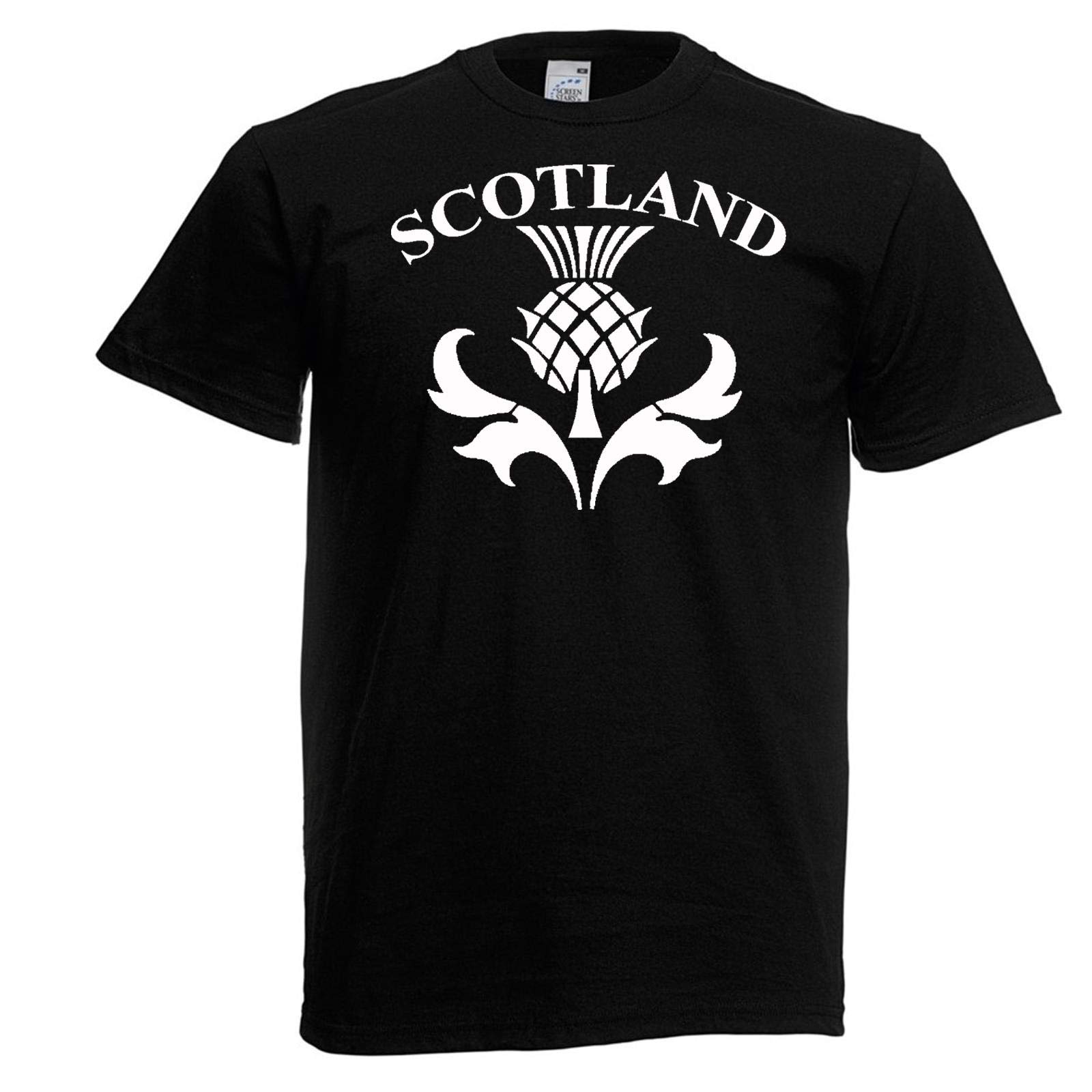 Go T-Shirts Unisex Black Adults Scotland National Flower Scottish Thistle Sports T-Shirt [S]