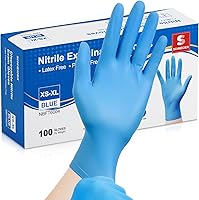 Schneider Nitrile Exam Gloves Medical Grade Blue Latex-Free Powder-Free Disposable for Cleaning Cooking Food Prep