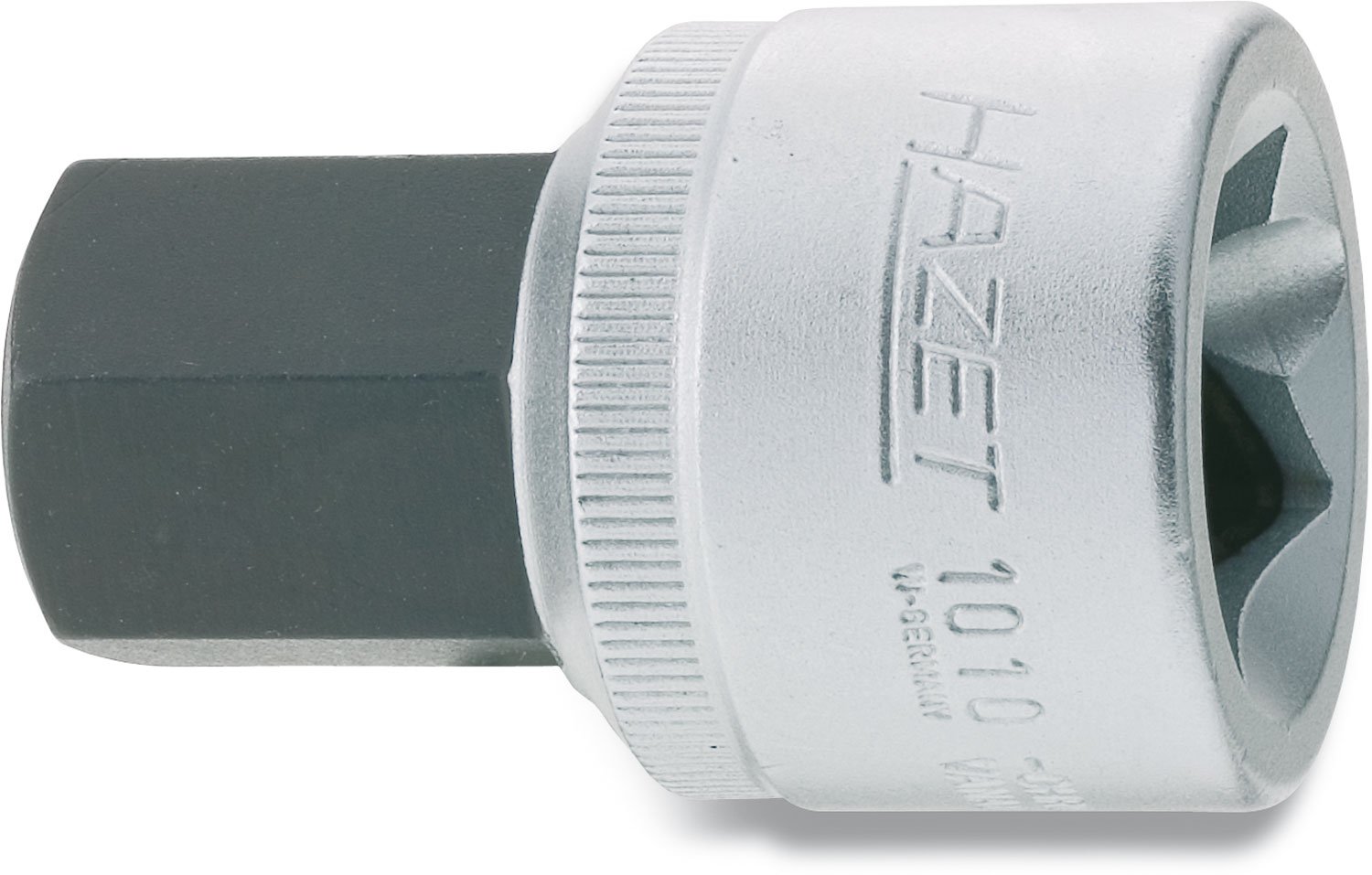 Hazet Chrome-Plated 1010-22 Hexagon Profile Screwdriver Socket With Burnished Tips