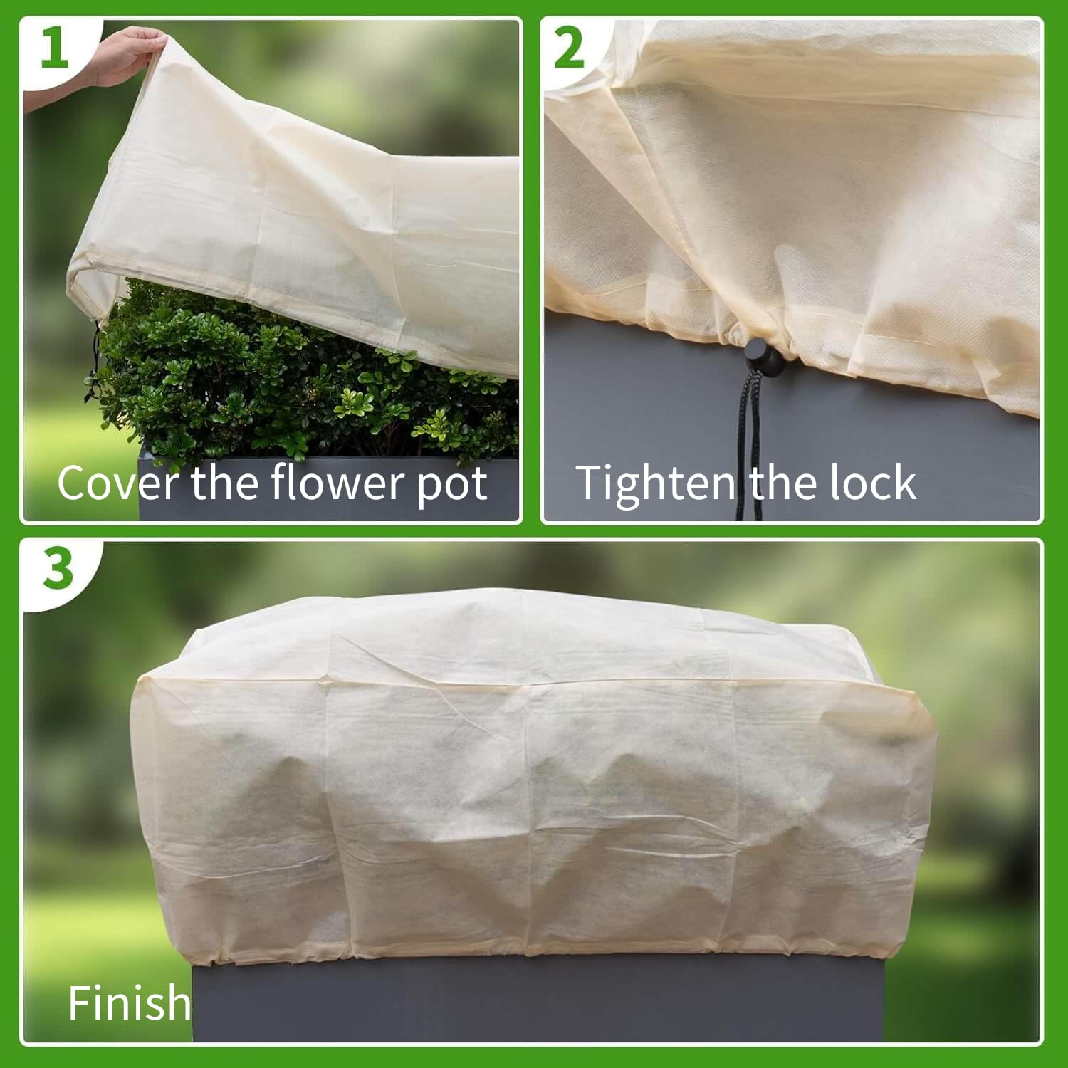 Warmfarm Lot De 2 Housses De Pots De Fleurs Pour Protection Contre Le Gel Hivernal – 45