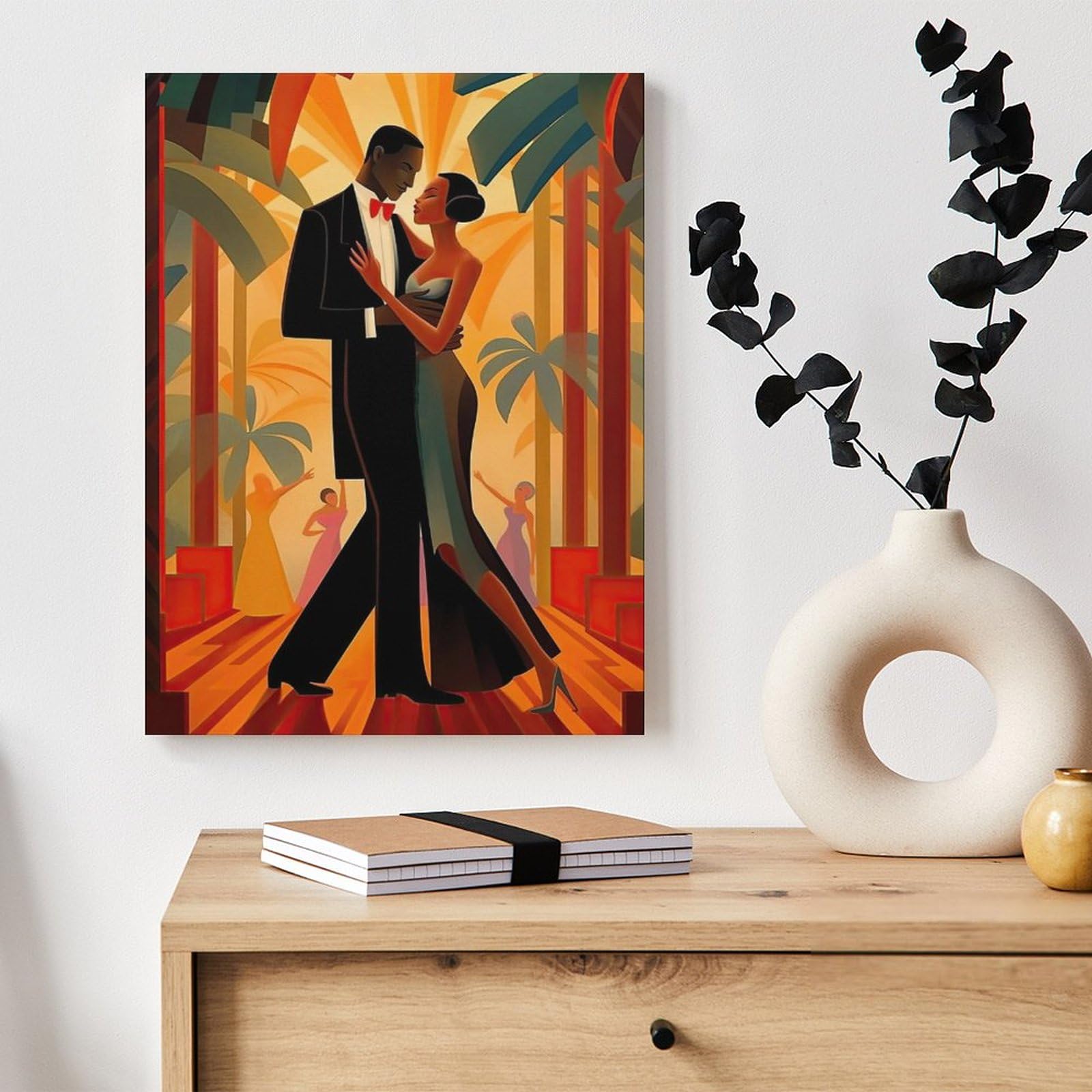 インテリアアート　ART DECO Tropical Art Deco Ballroom Art Deco Wall Art 1920s Floral Art Deco