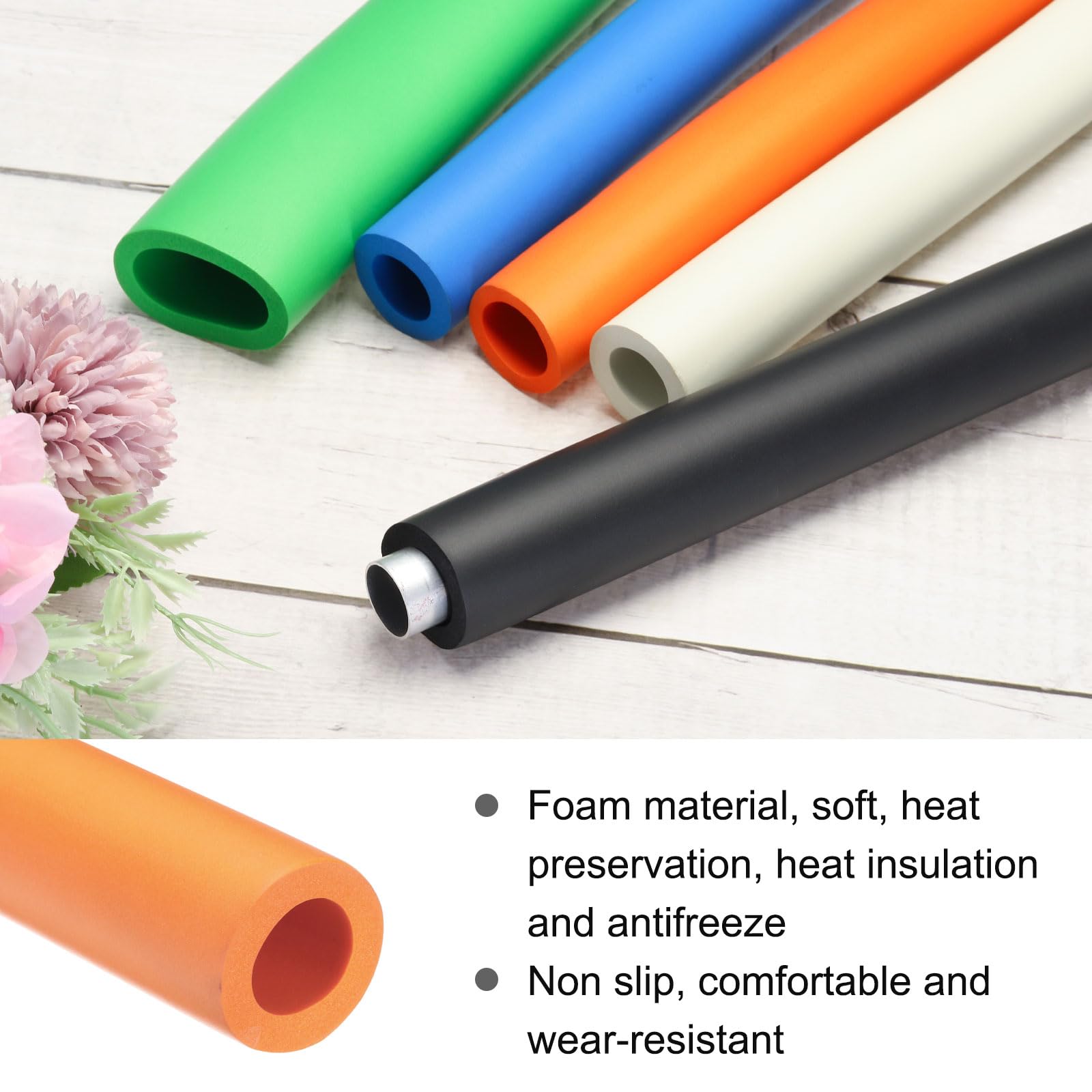 Rebower 18mm ID Pipe Insulation Tubing 6mm Thick Heat Preservation Foam Tube - Image 3