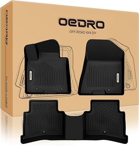 OEDRO Alfombrillas compatibles con Kia Sportage 2017-2022  Hyundai Tucson 2019-2021, protector único de TPE negro para todo tipo de clima, incluye 1
