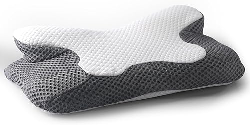 Almohada de estrella para aliviar el dolor de cuello (firme regular) almohadas de espuma viscoelástica para soporte de cuello, almohada frontal,