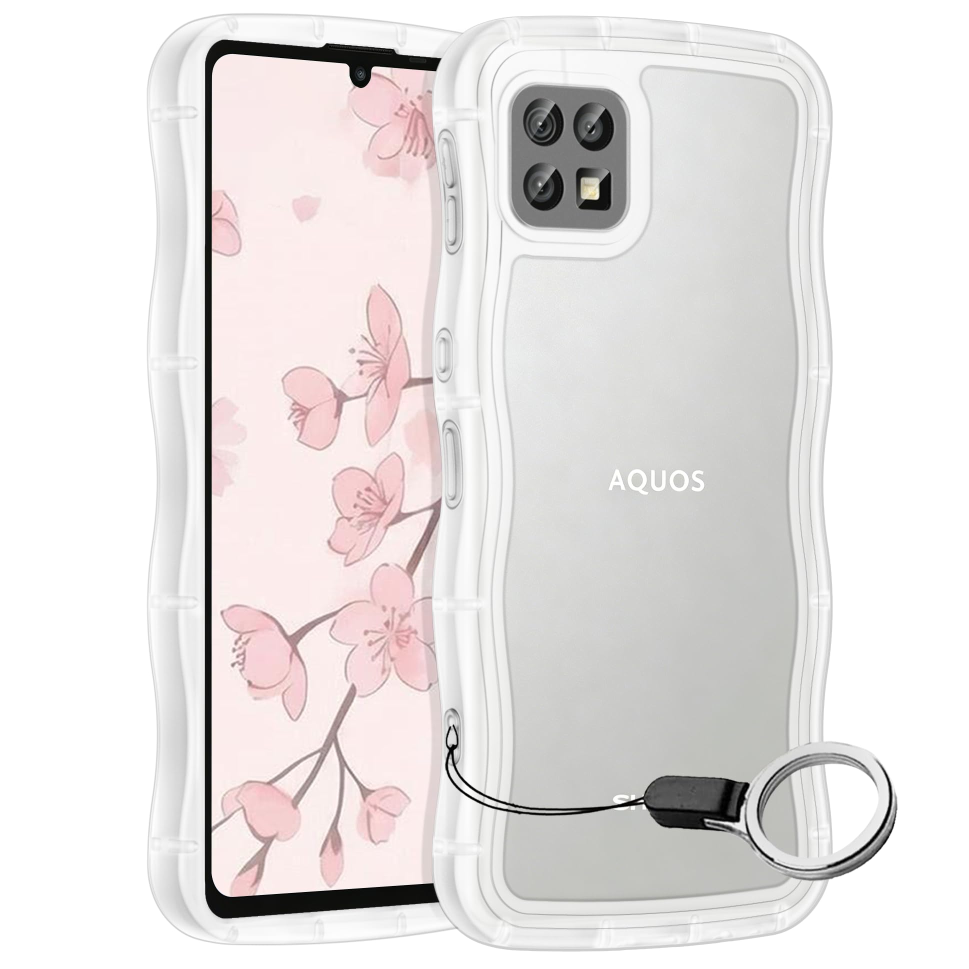 Amazon.co.jp: HILEGENER for AQUOS Sense4 かわいい ケース うねうね