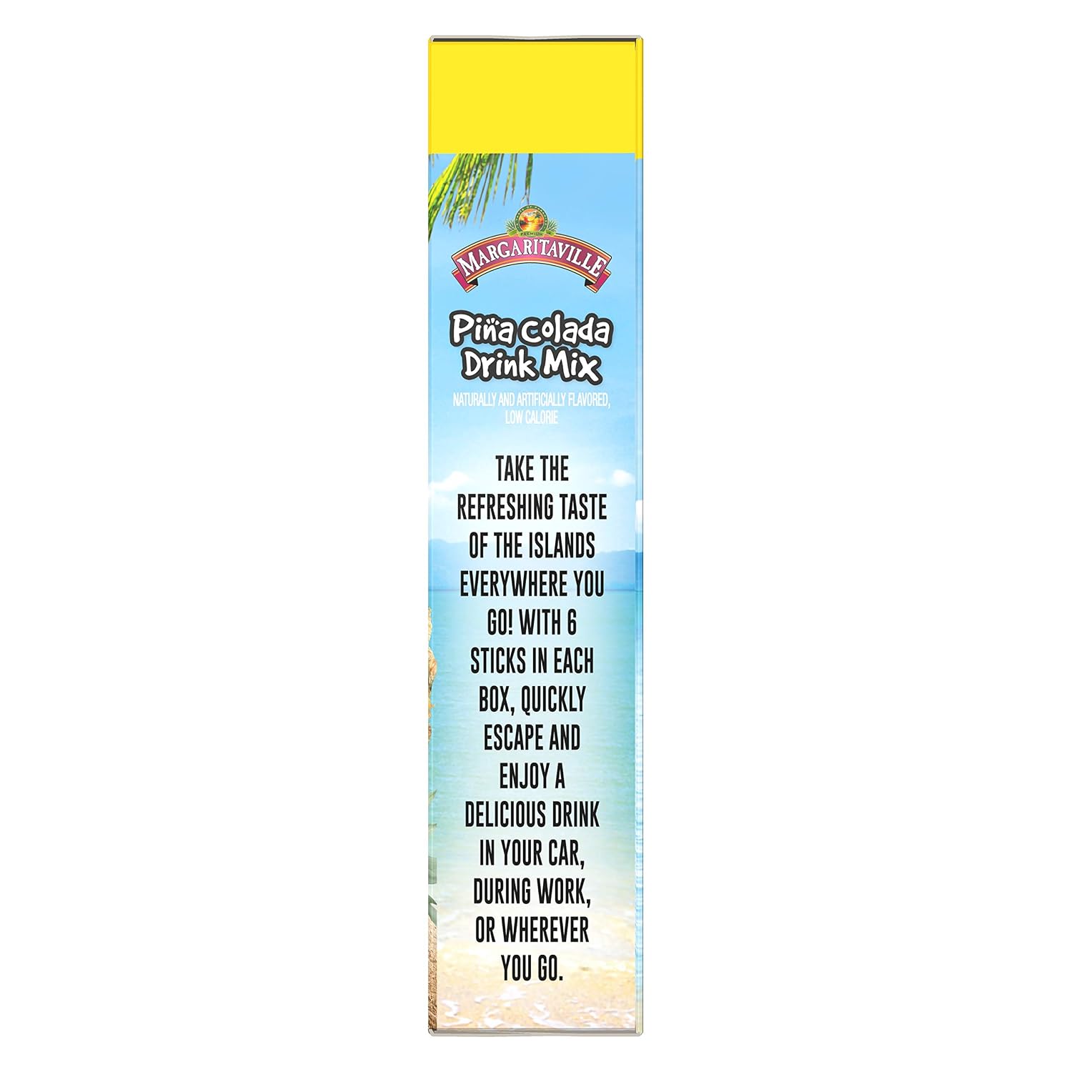 Margaritaville, Singles To Go Water Drink Mix Flavored NonAlcoholic Powder Sticks 6 Count, Pina Colada, 4.14 Ounce image 4