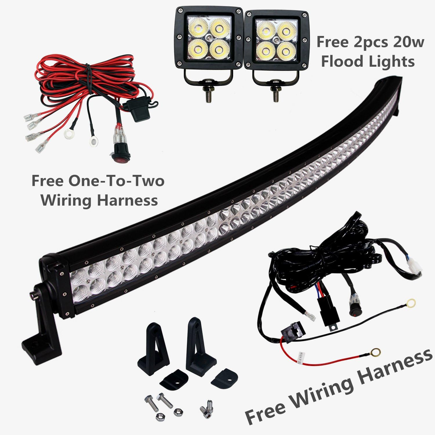 SLDX 50'' 288w Curved Led Light Bar Off Road Bar Lights