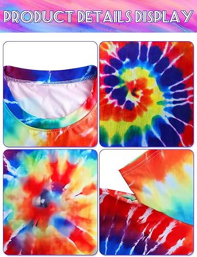 Miniatura 5 de Disfraz hippie para hombre, trajes de los años 60 y 70, accesorios de teñido anudado, conjunto de camisa con flecos, chaleco de carnaval, peluca de