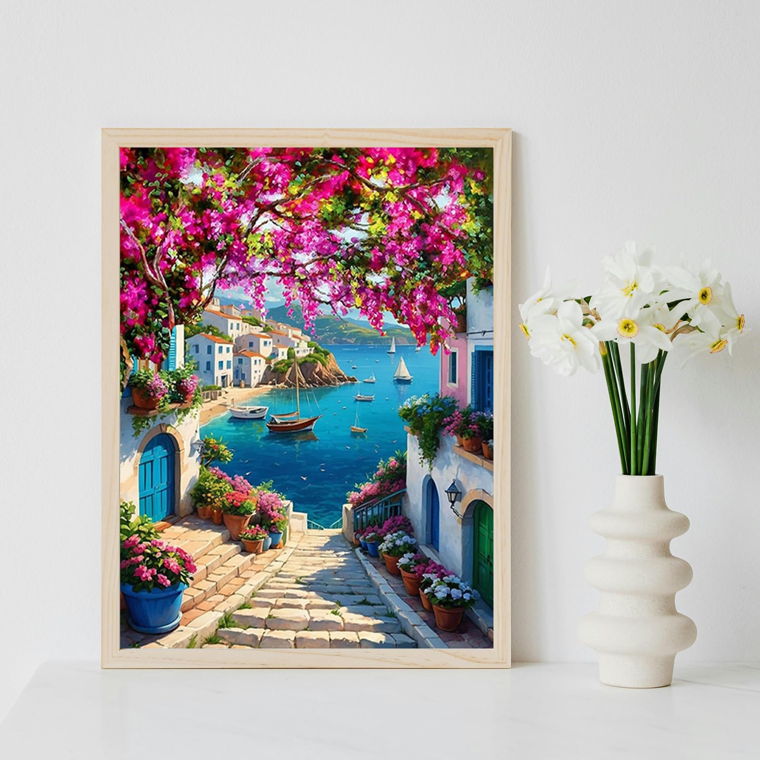 Amazon.com: MIRCVSH Scenery Paint by Numbers Kit for Adults,Framed