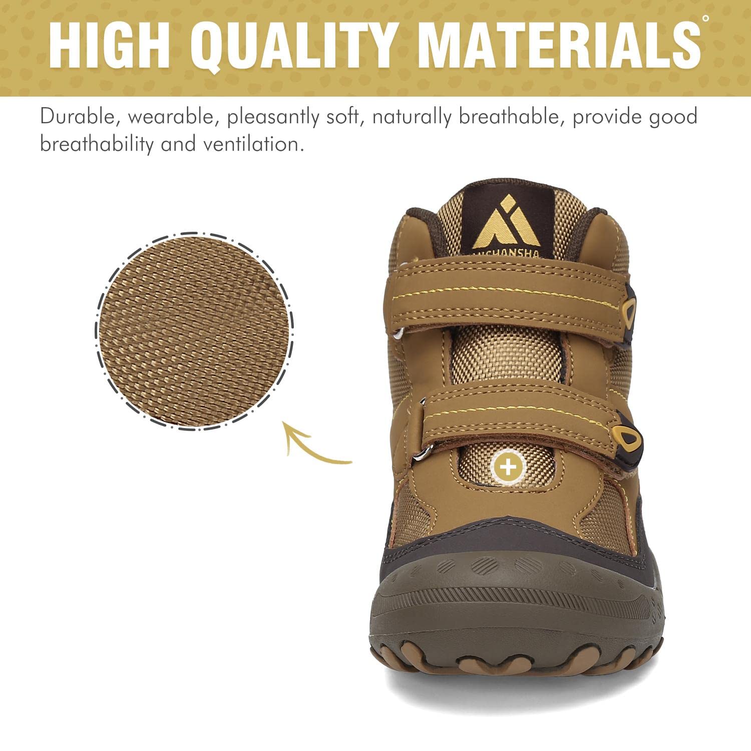 Mishansha Botas de Senderismo Niño Niña Zapatos de Trekking Antideslizante Ligero Zapatillas de Montaña Cómodos Exterior, 028 Marrón, 27 EU