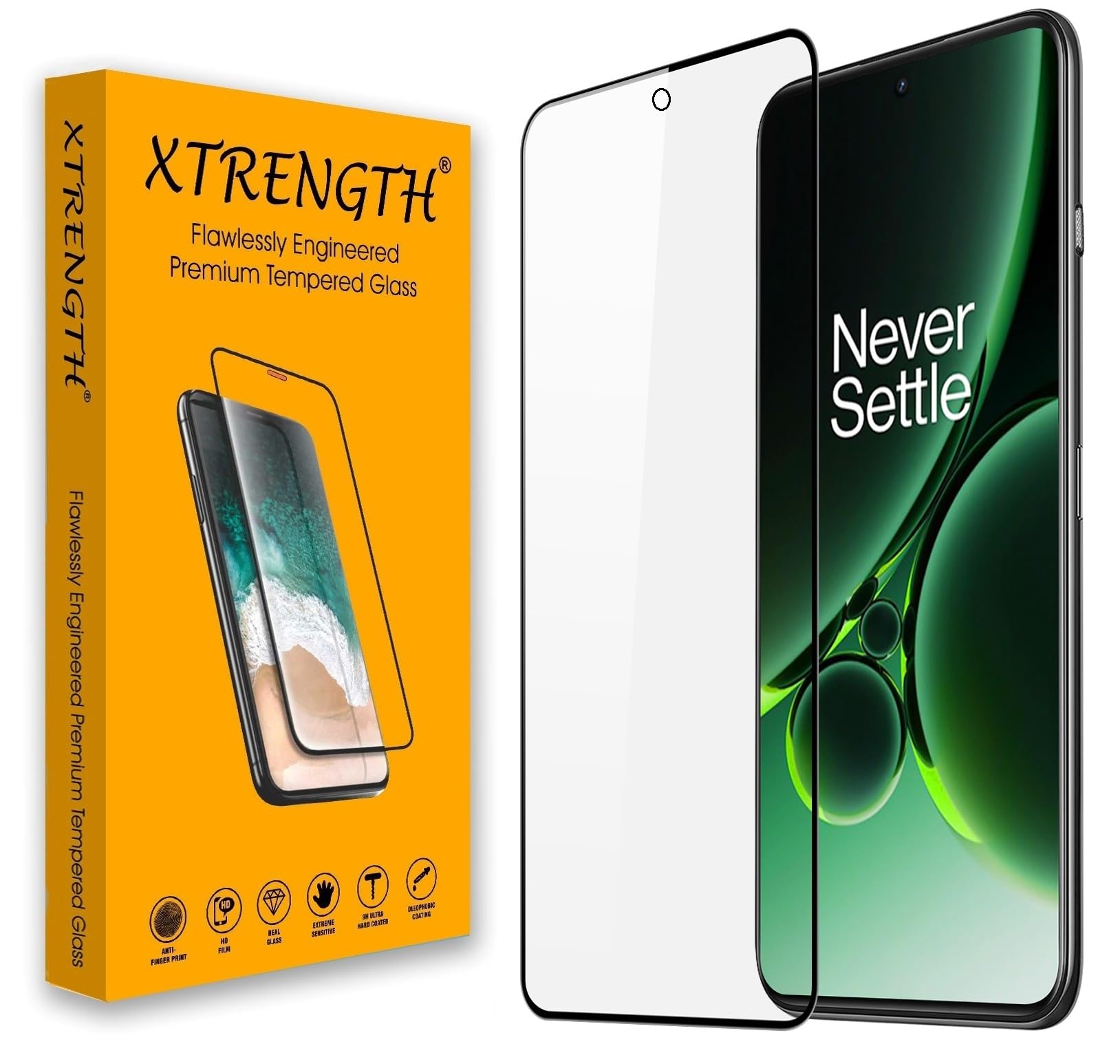 XTRENGTH Tempered Glass for OnePlus Nord 3 (6.74 Inch) with Installation Kit | 9H Edge to Edge Screen Protector | Anti Scratch